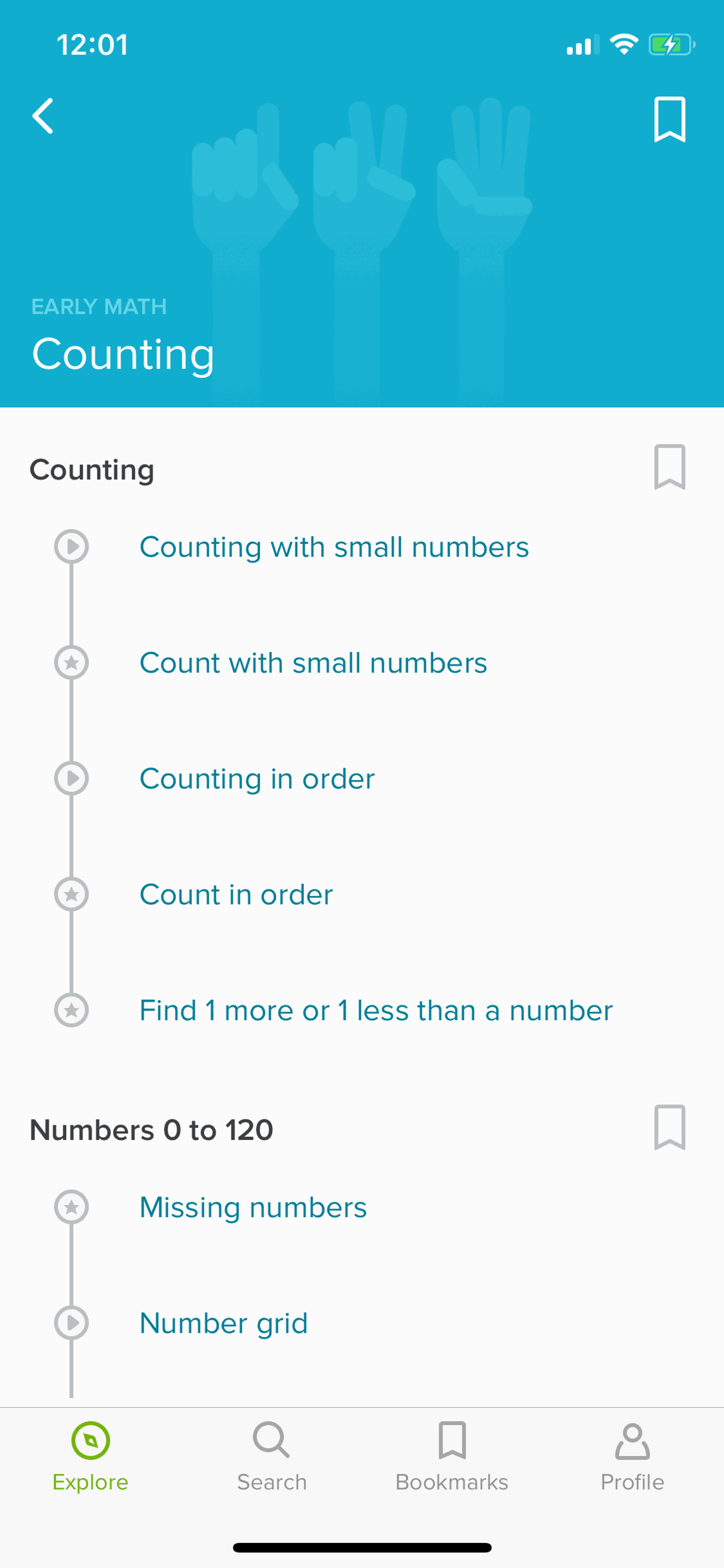 Khan Academy iOS Education interface screenshot 10