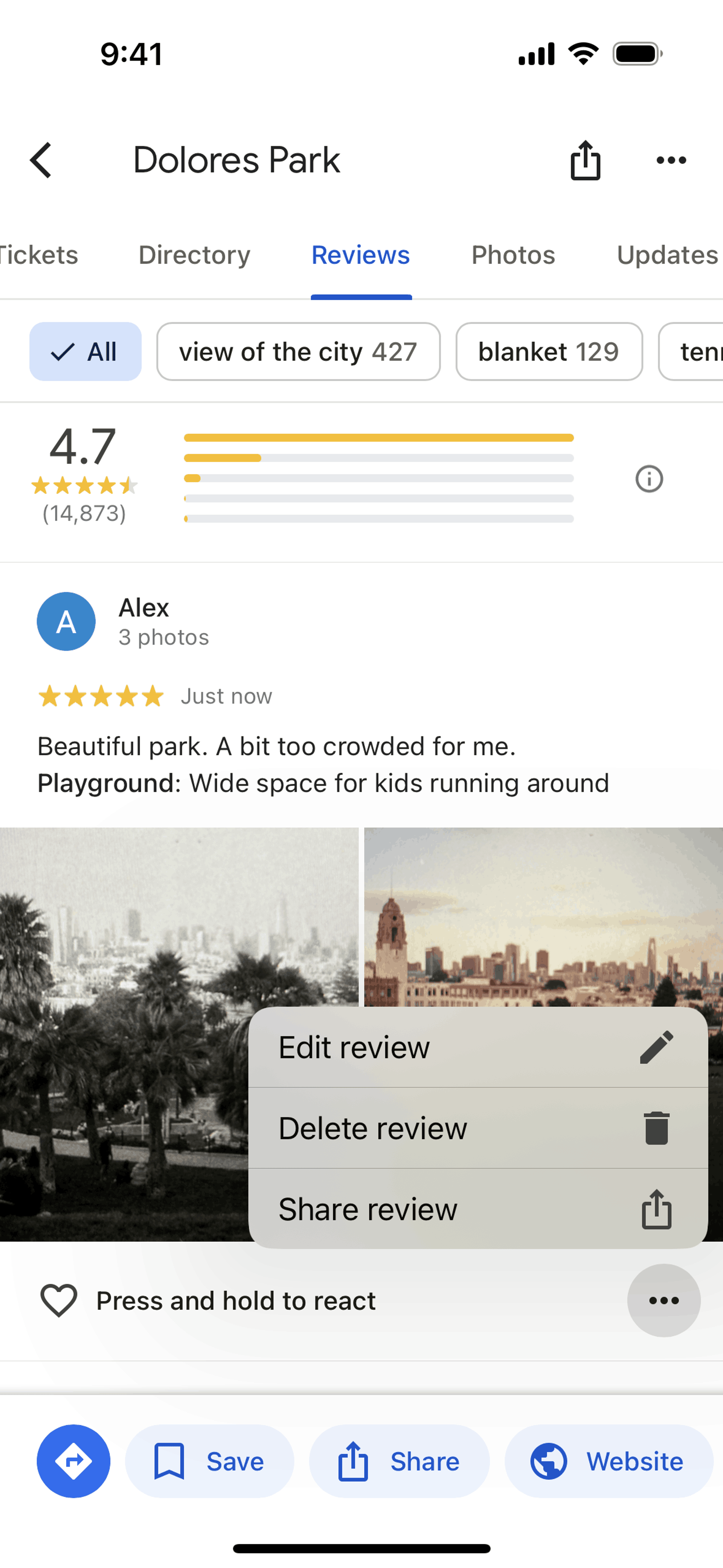 Google Maps iOS Maps & Navigation interface screenshot 13