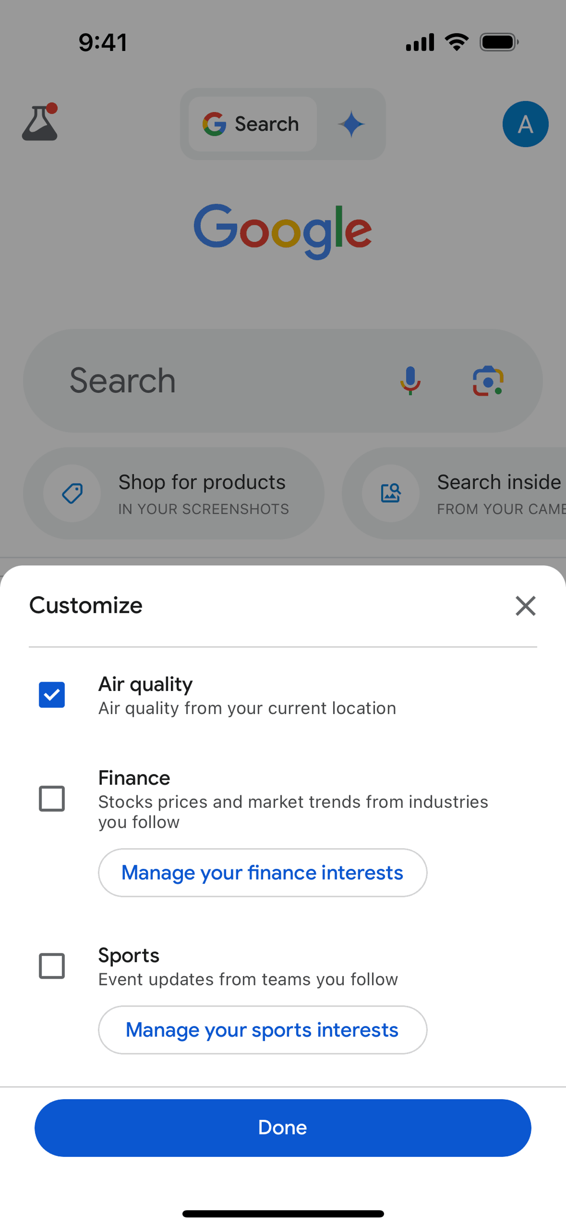 Google iOS AI interface screenshot 10