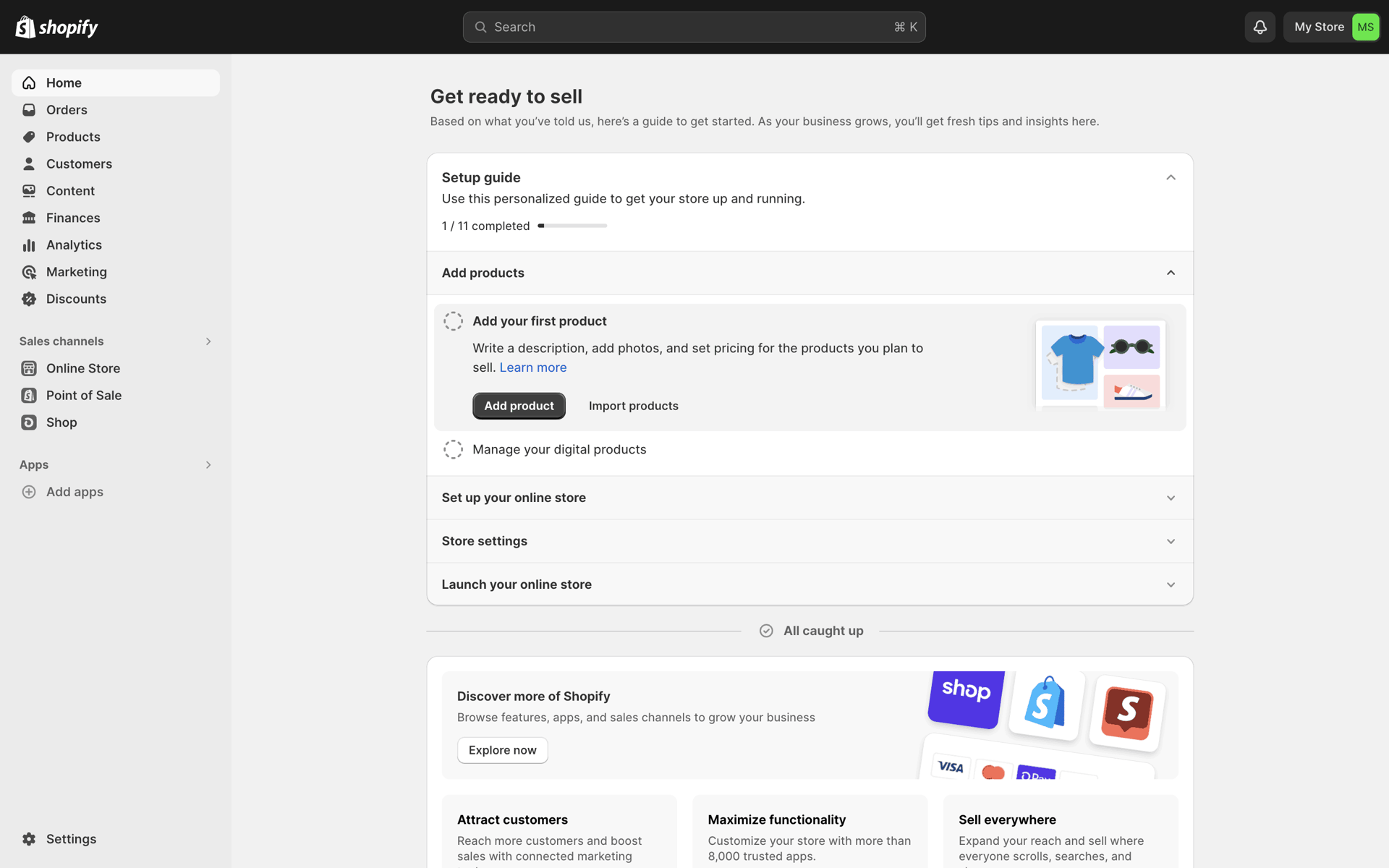 Shopify Web Business interface screenshot 6