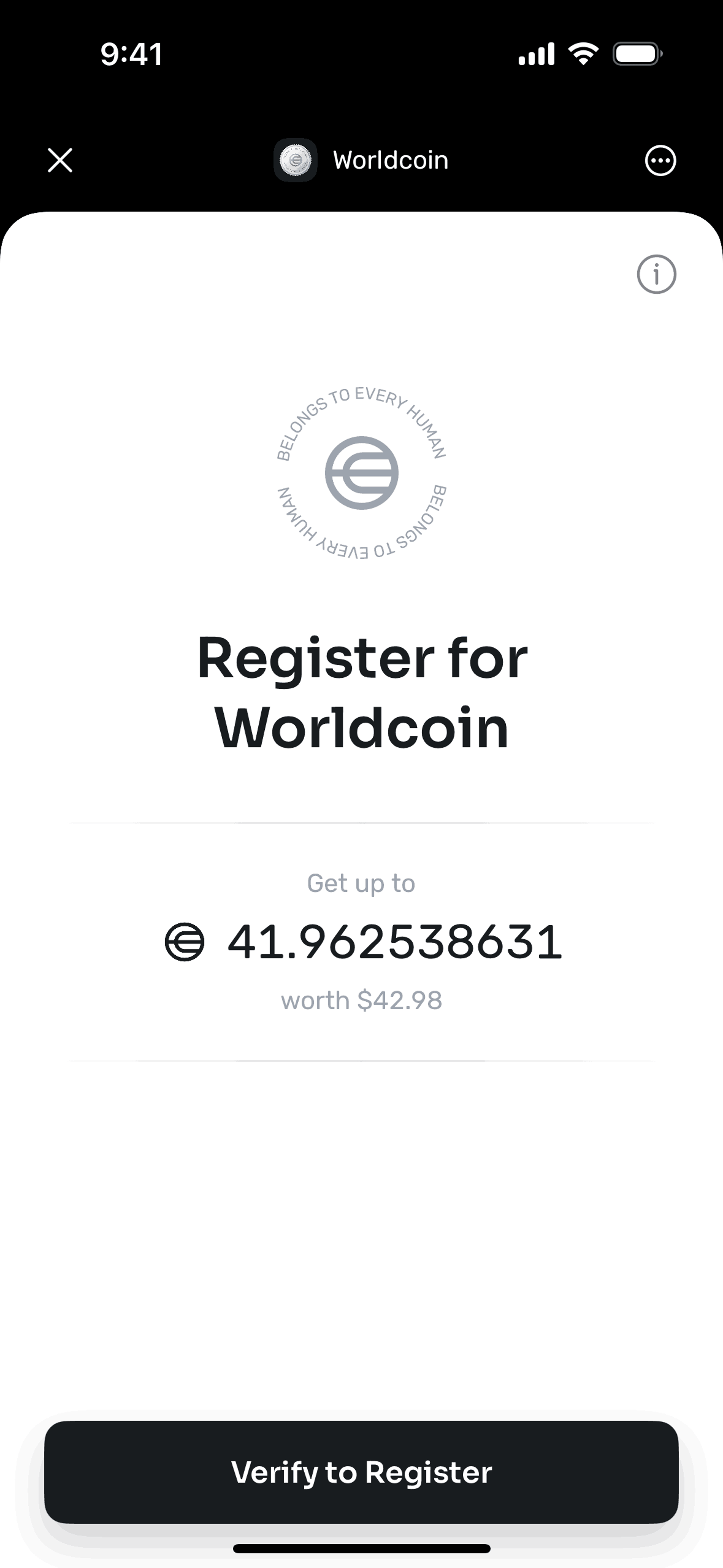 World App iOS Crypto & Web3 interface screenshot 17