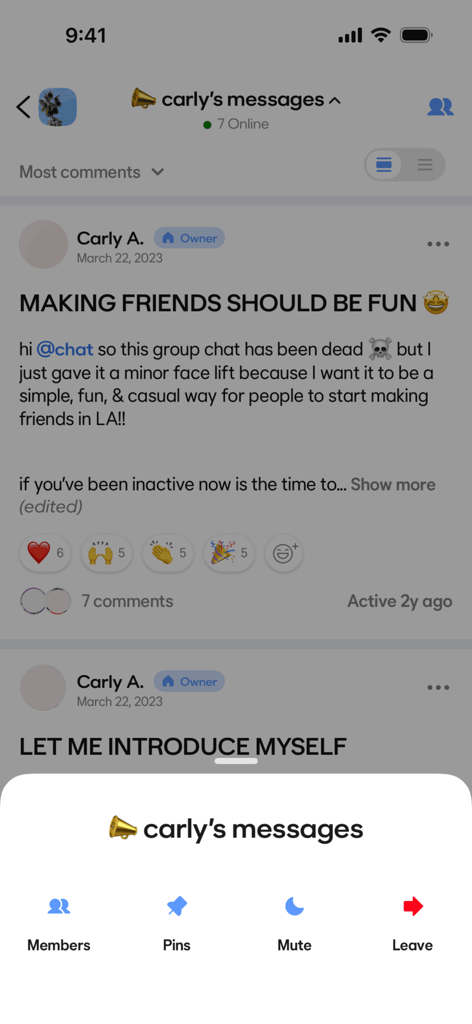 BFF iOS Social Networking interface screenshot 22