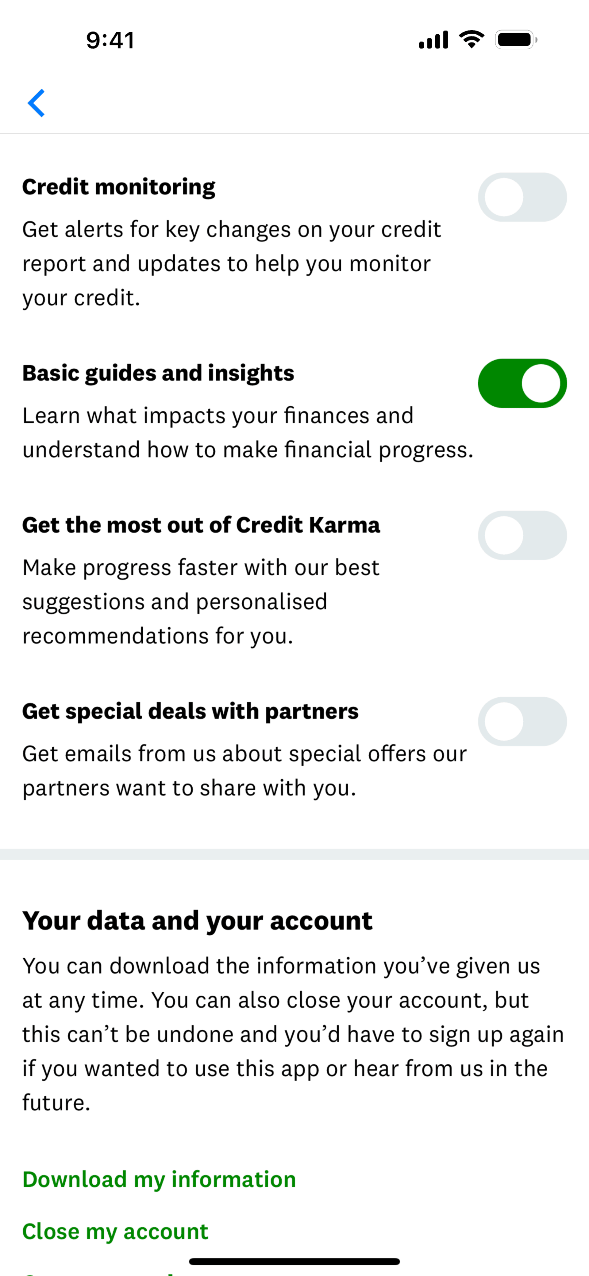 Credit Karma iOS Finance interface screenshot 8