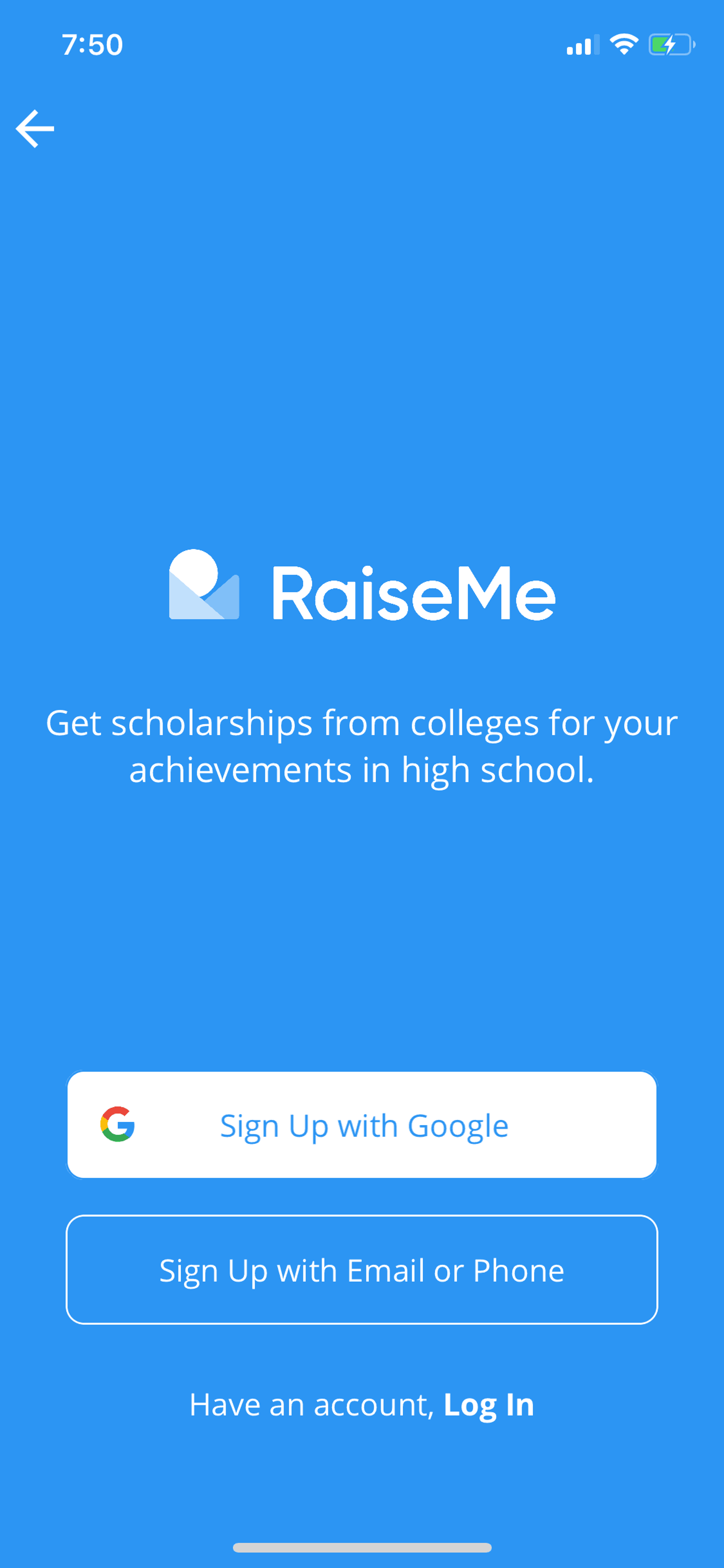 RaiseMe iOS Education interface screenshot 5