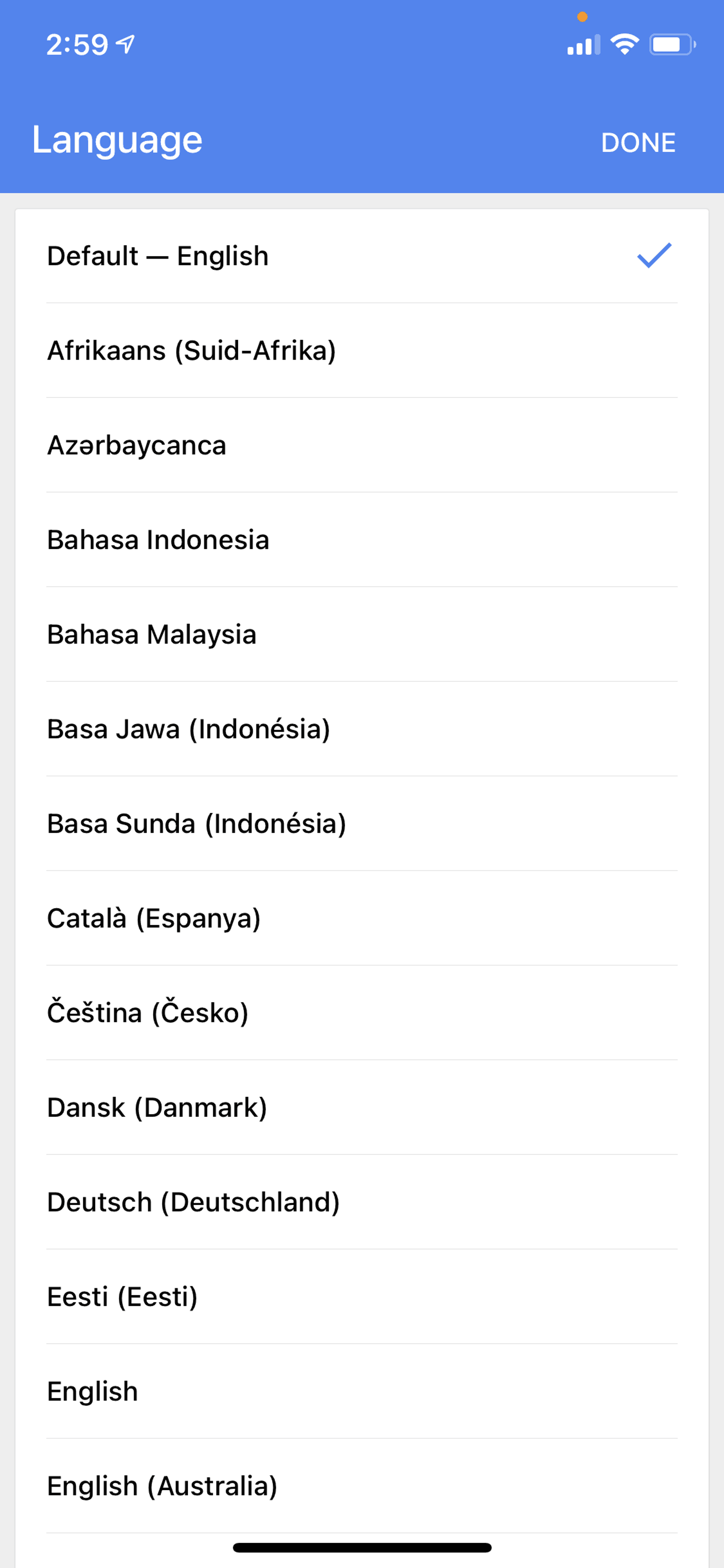 Google Chrome iOS Utilities interface screenshot 20