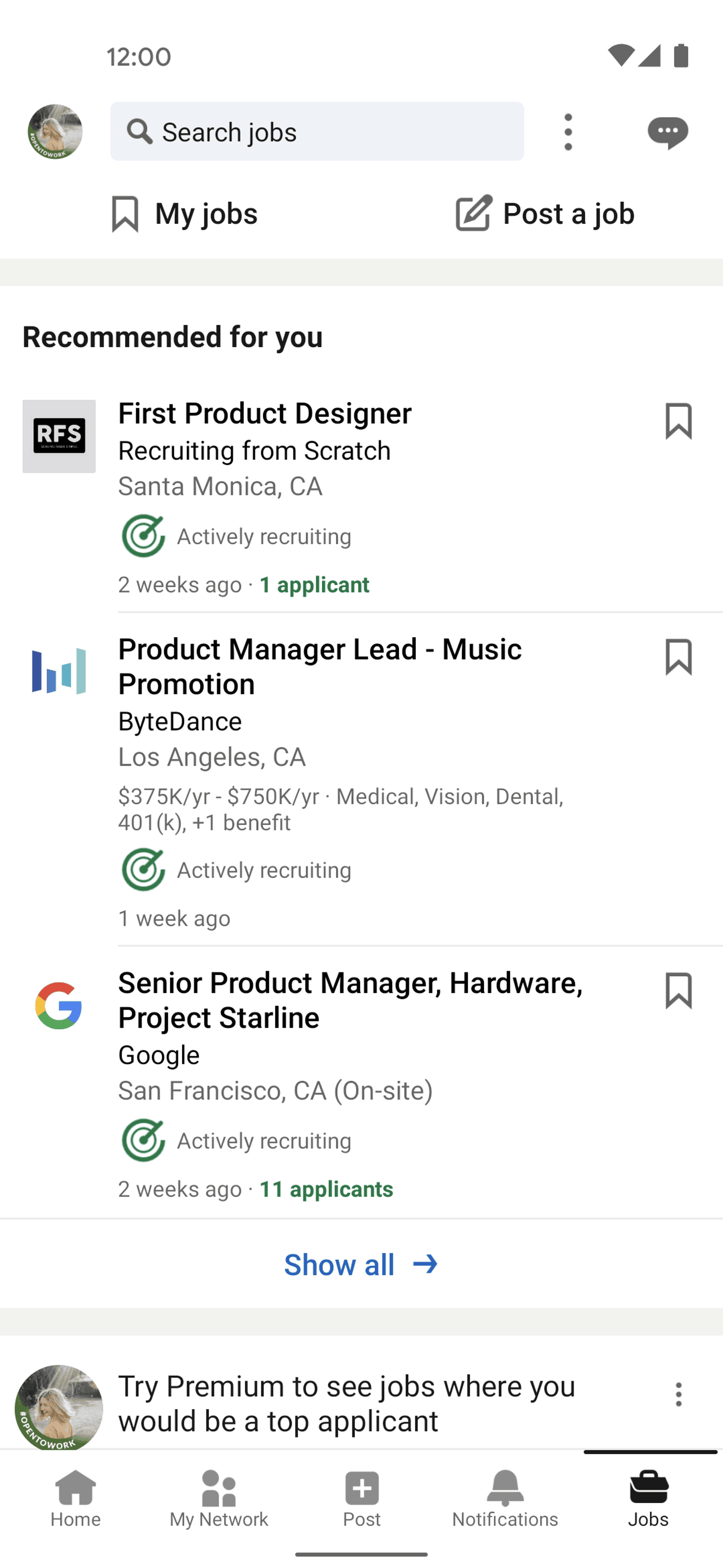LinkedIn Android Business interface screenshot 5