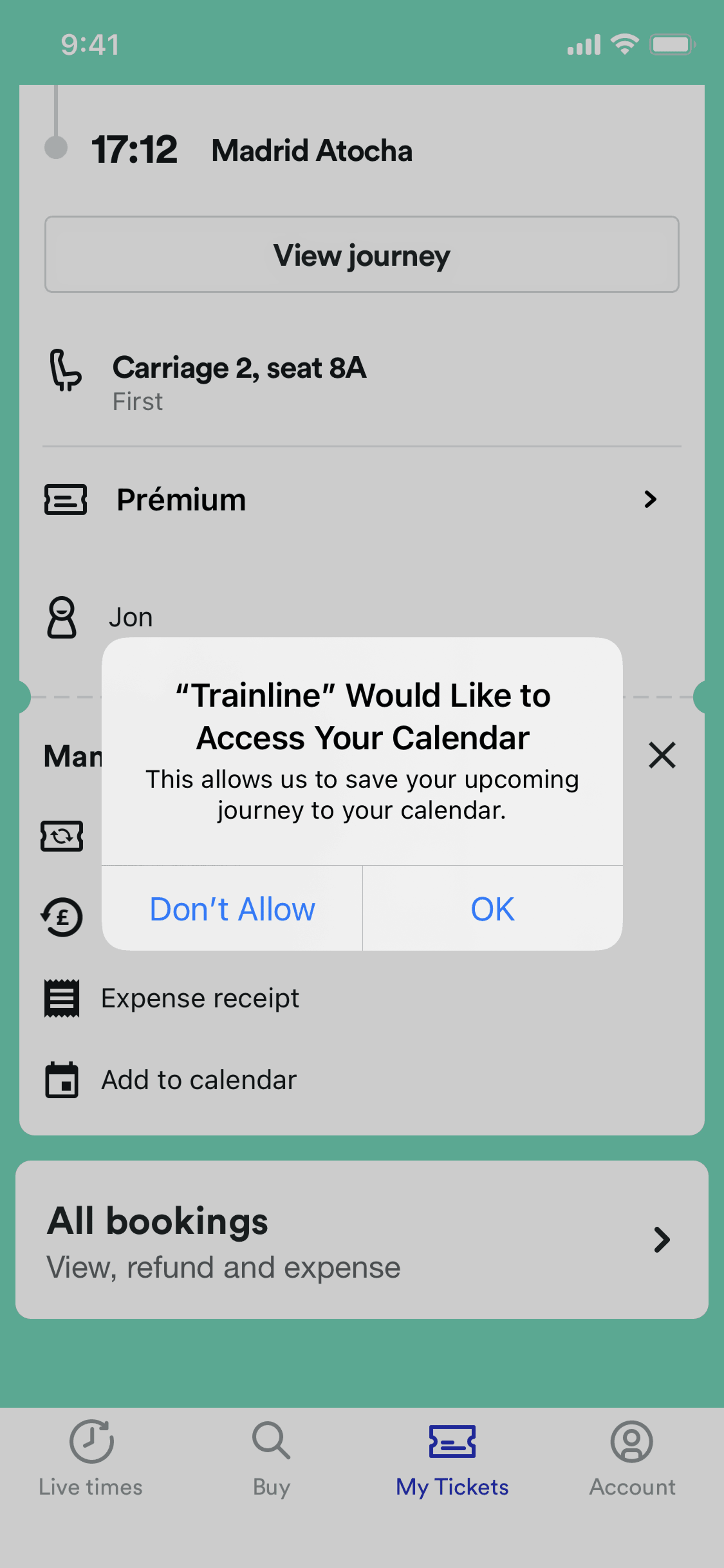 Trainline iOS Travel & Transportation interface screenshot 13