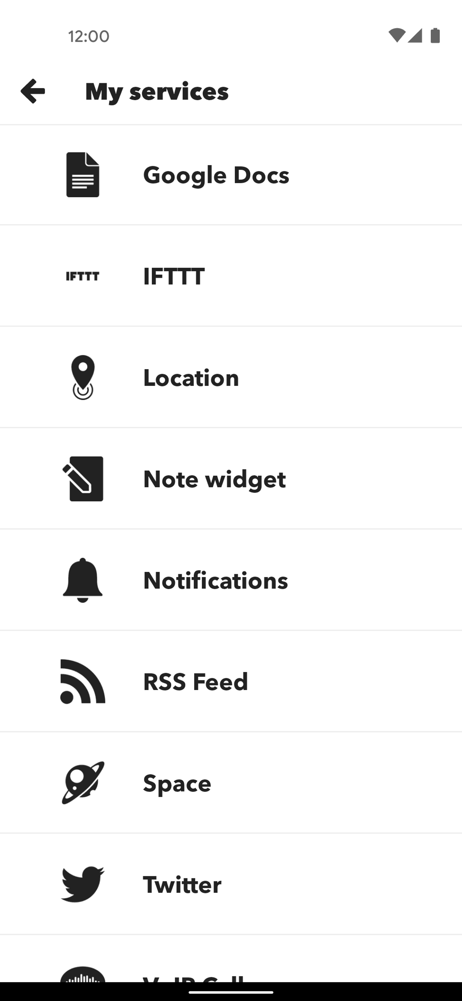 IFTTT Android Productivity interface screenshot 13