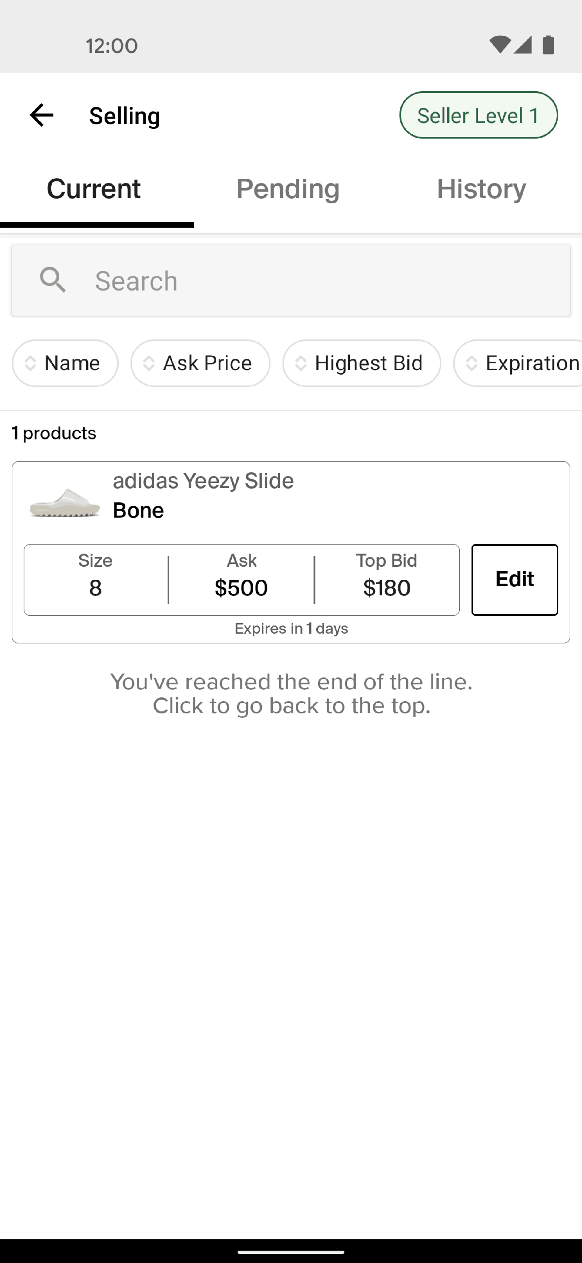 StockX Android Shopping interface screenshot 14