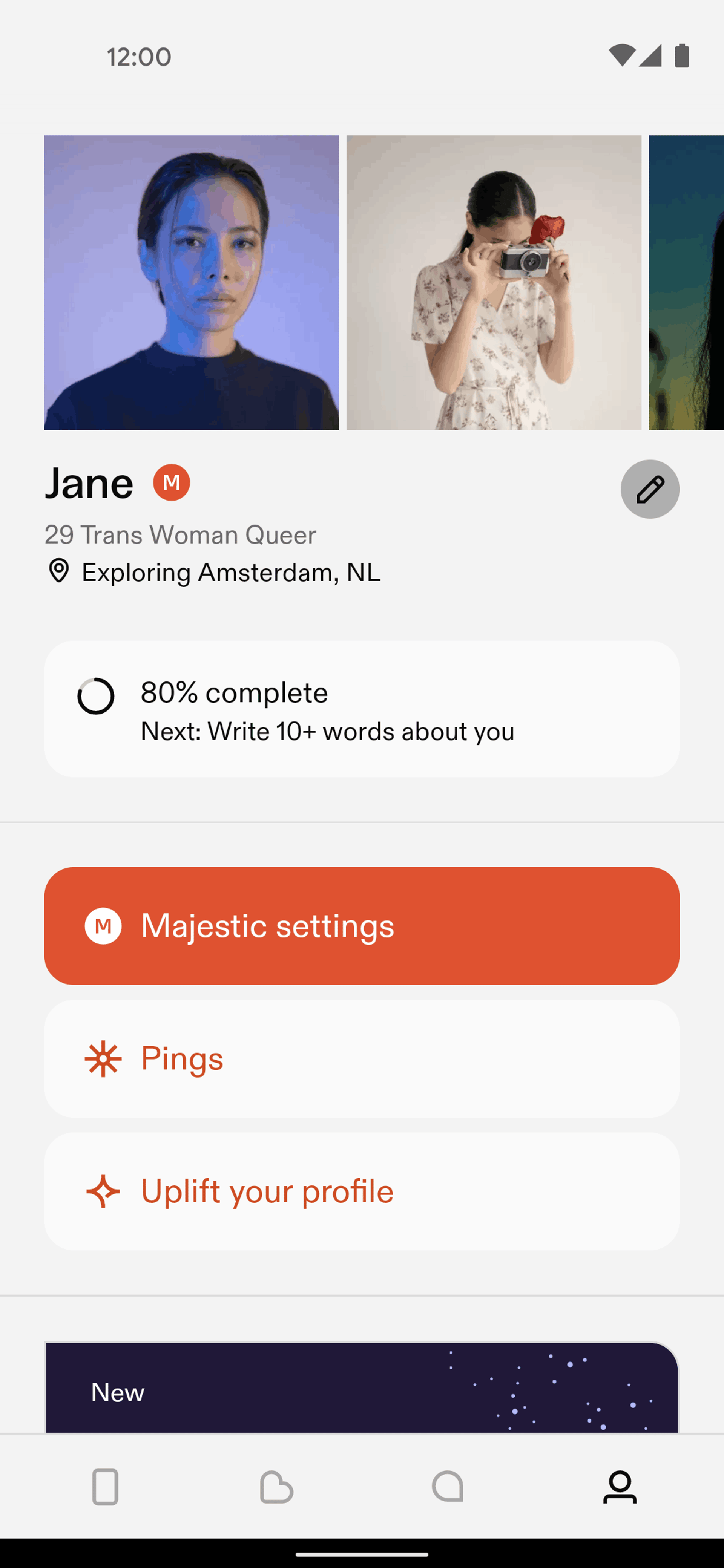Feeld Android Communication interface screenshot 7