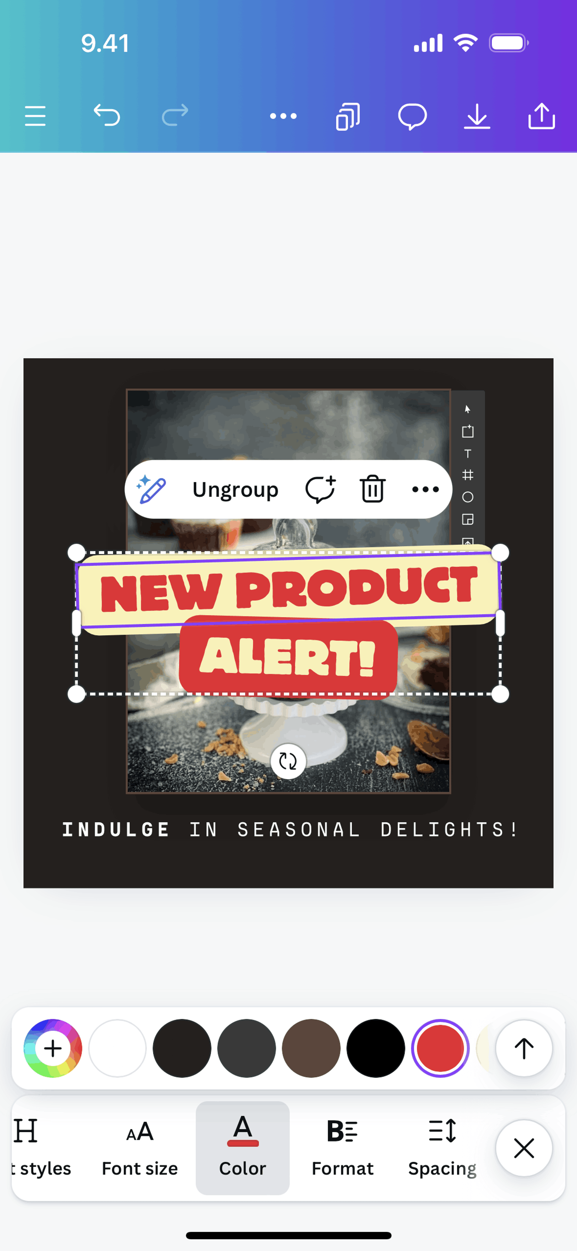Canva iOS Photo & Video interface screenshot 9