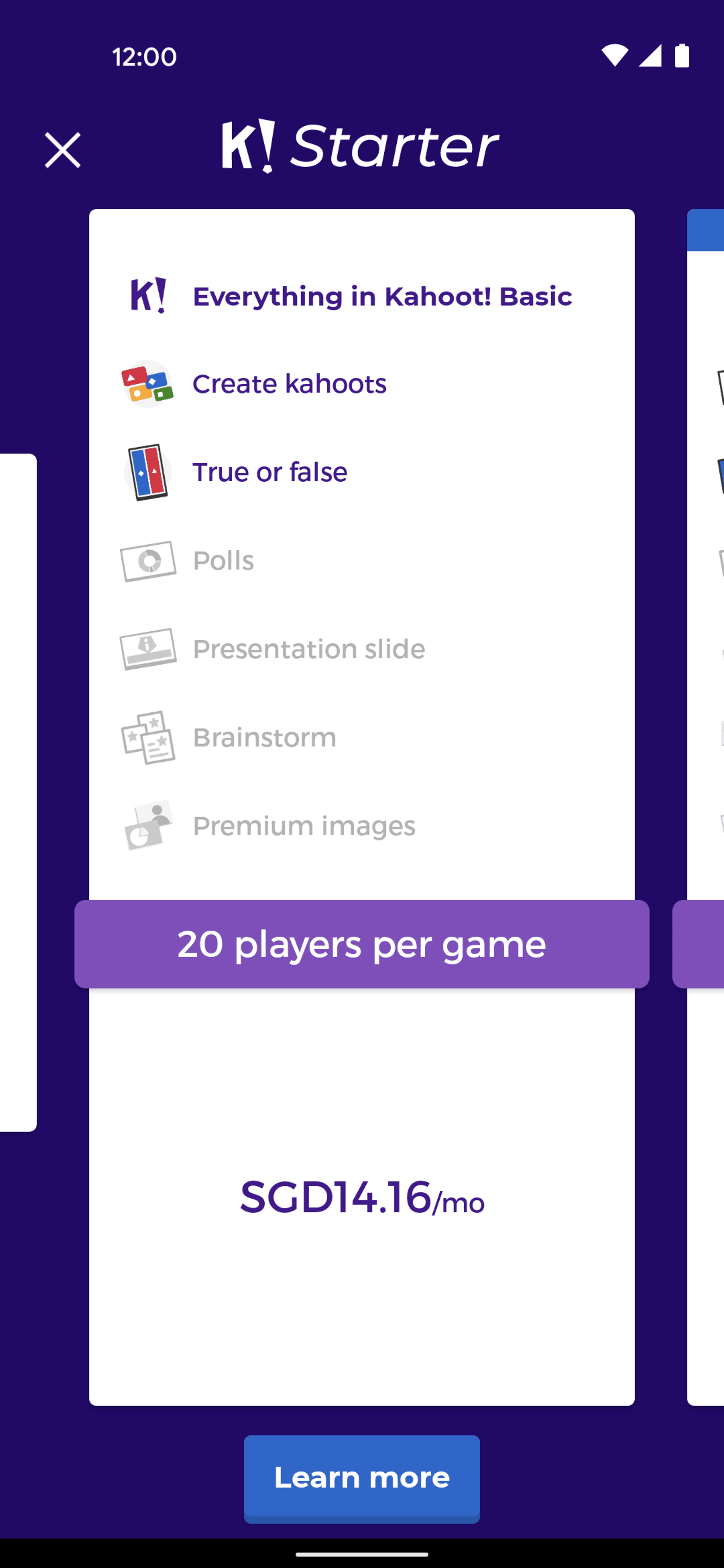 Kahoot! Android Education interface screenshot 17