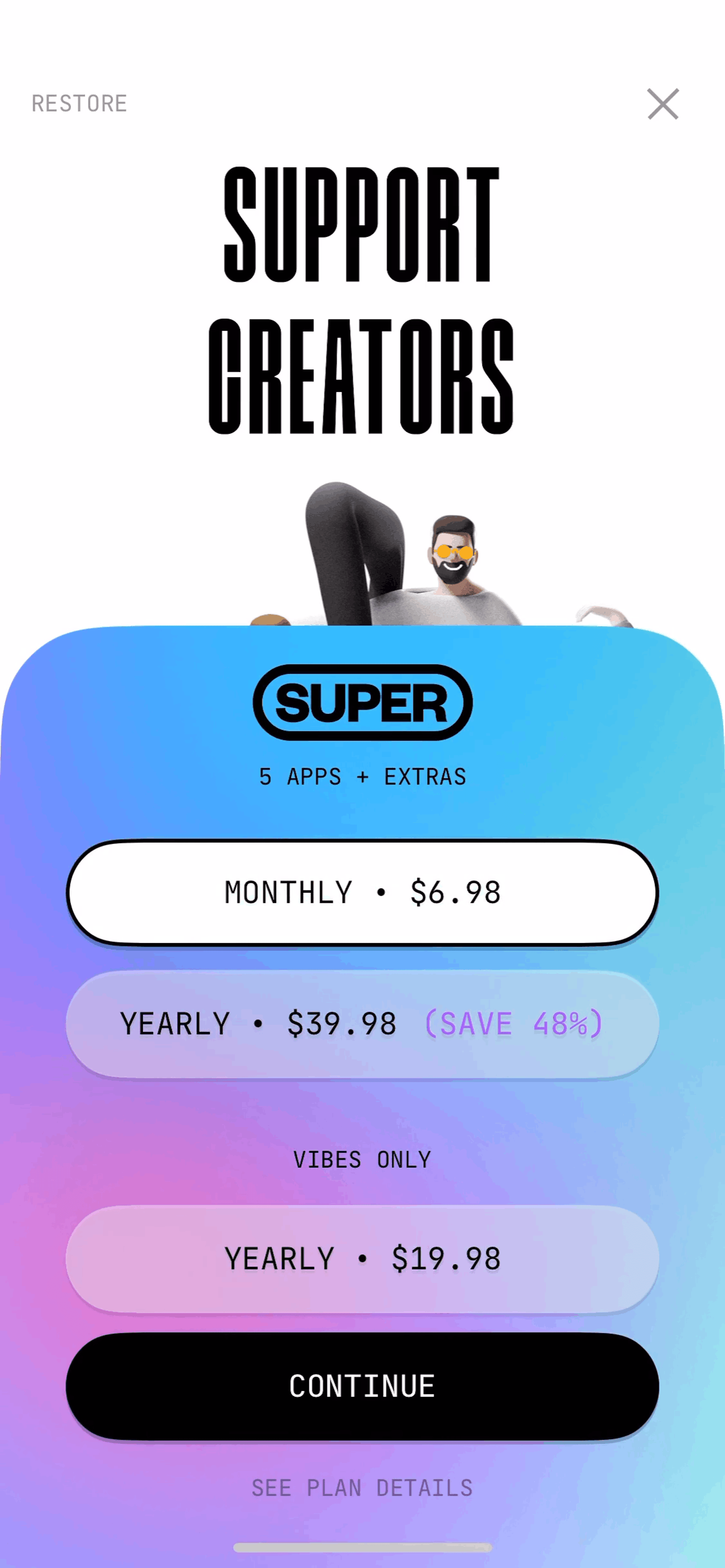 (Not Boring) Vibes iOS Health & Fitness interface screenshot 22