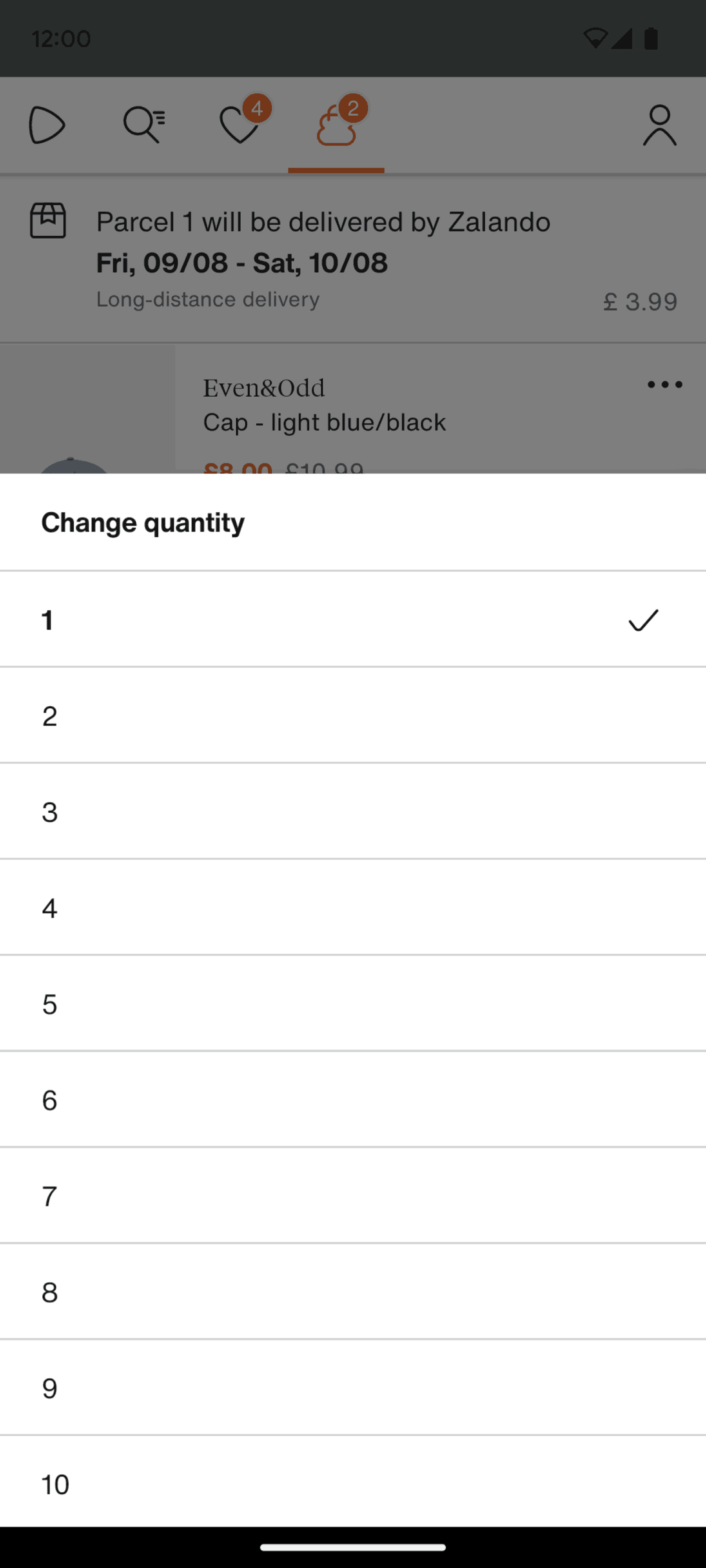 Zalando Android Shopping interface screenshot 10