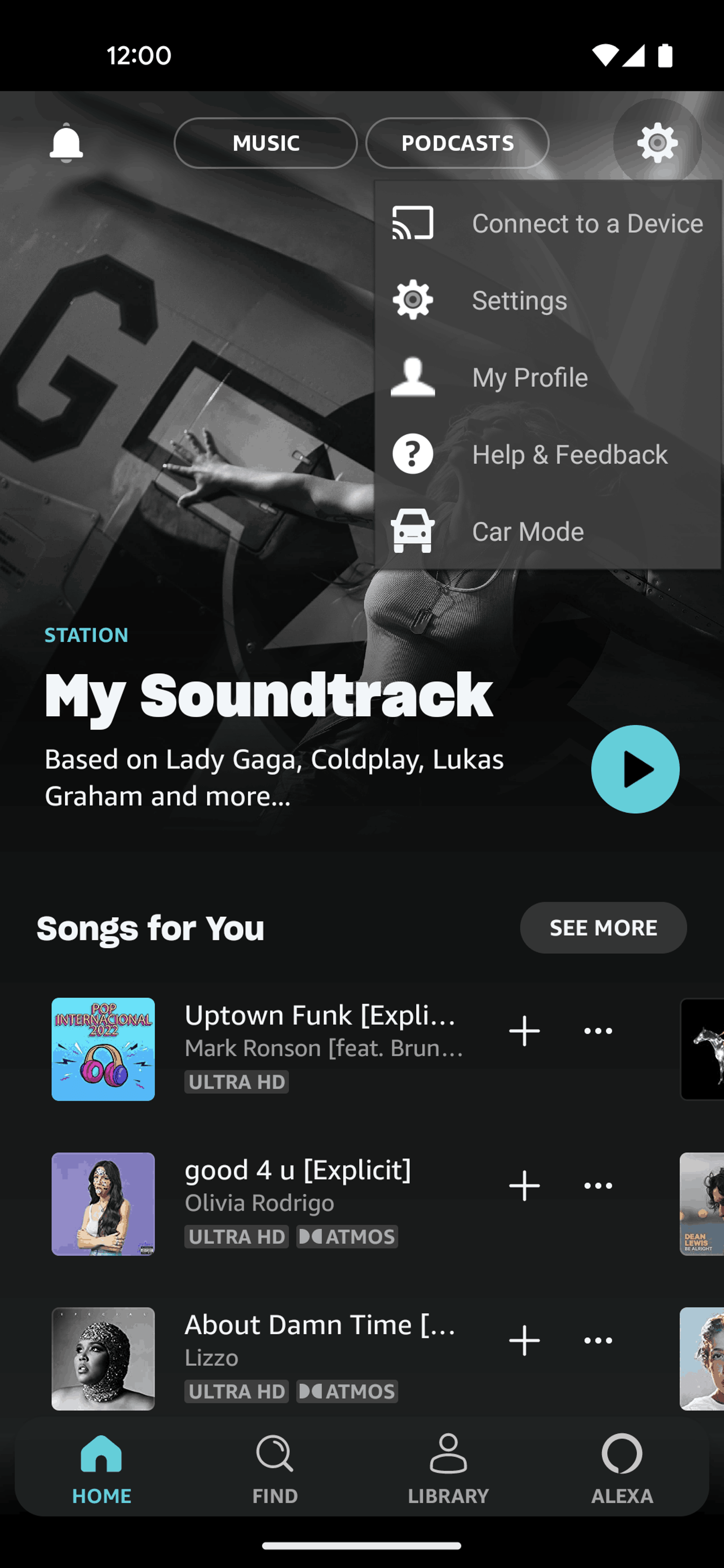 Amazon Music Android Music & Audio interface screenshot 17