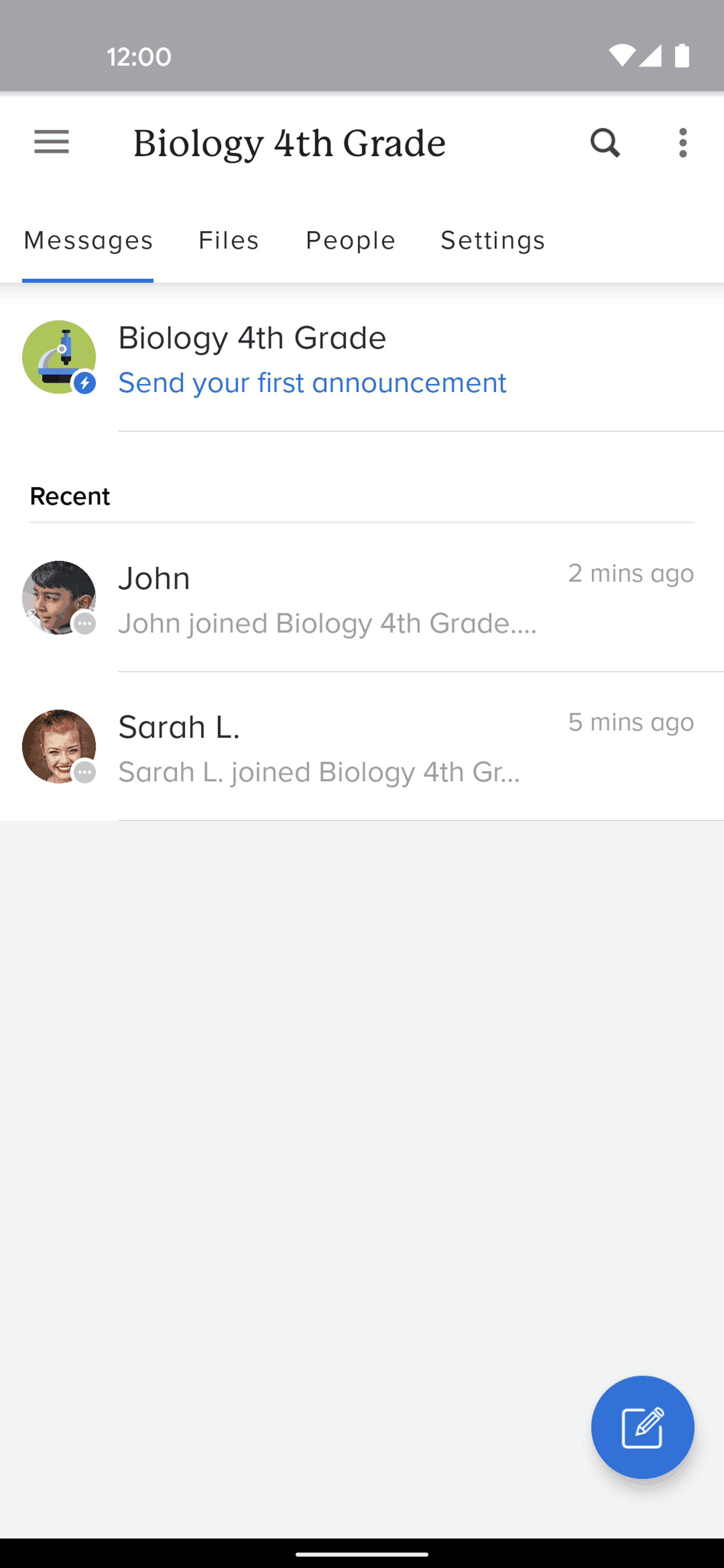 Remind Android Education interface screenshot 2