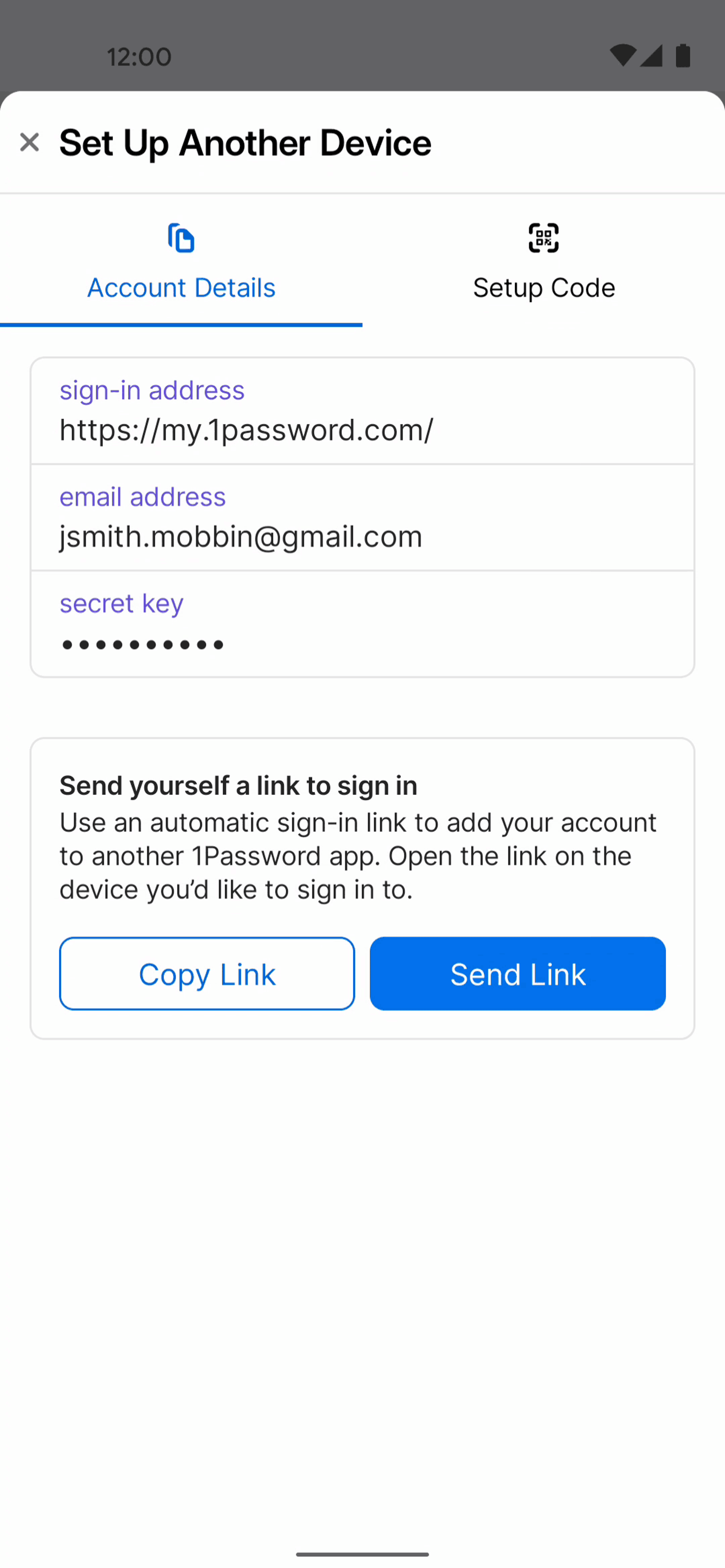 1Password Android Productivity interface screenshot 21