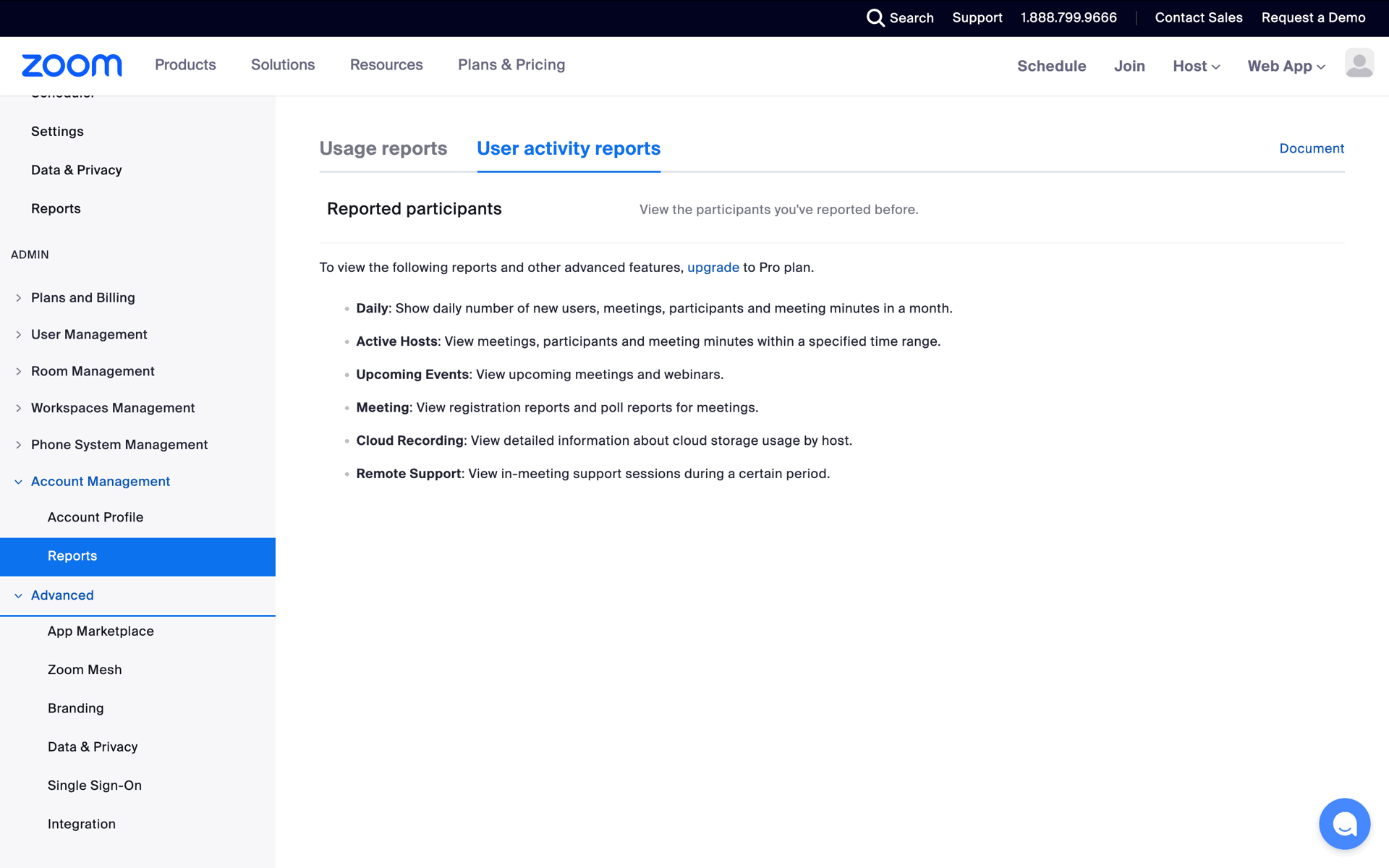 Zoom Web Business interface screenshot 15