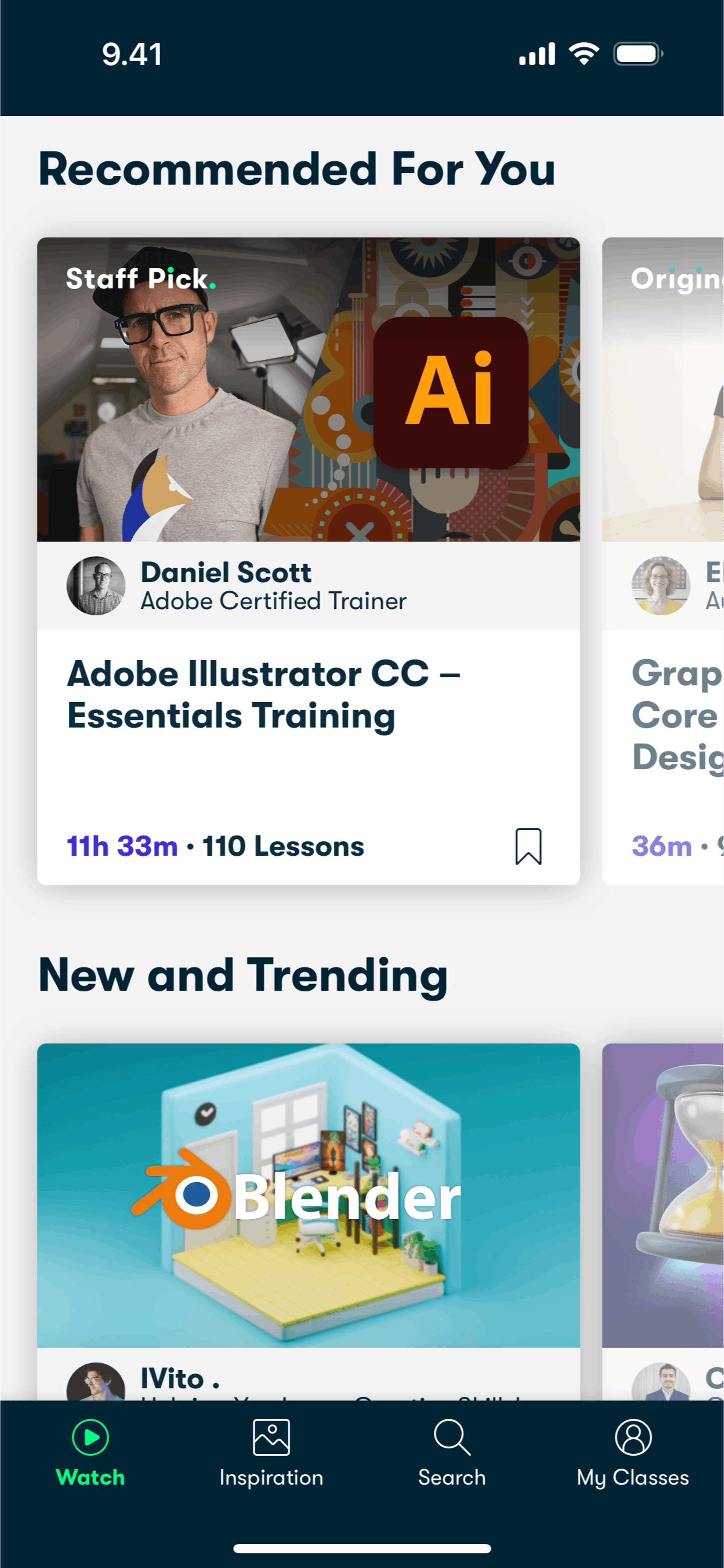 Skillshare iOS Education interface screenshot 9