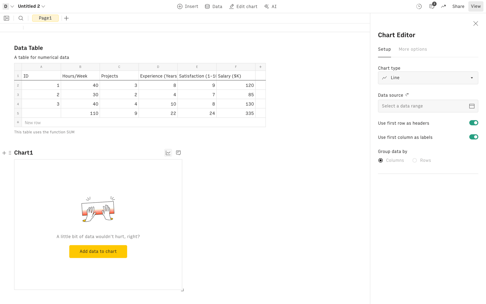 Rows Web AI interface screenshot 13