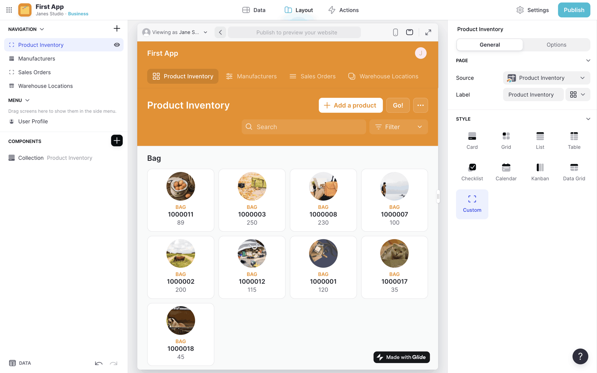 Glide Web Developer Tools interface screenshot 14