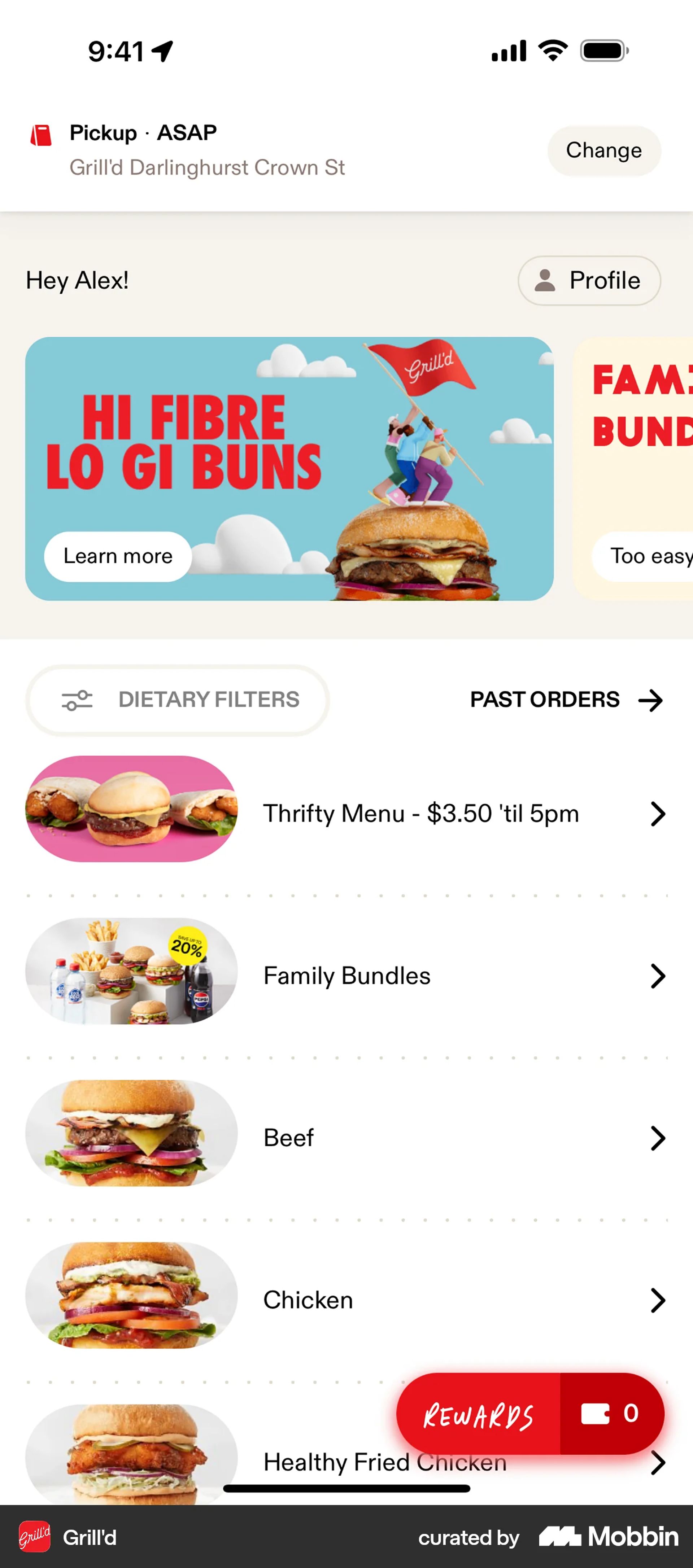 Grill'd iOS Food & Drink interface screenshot 18