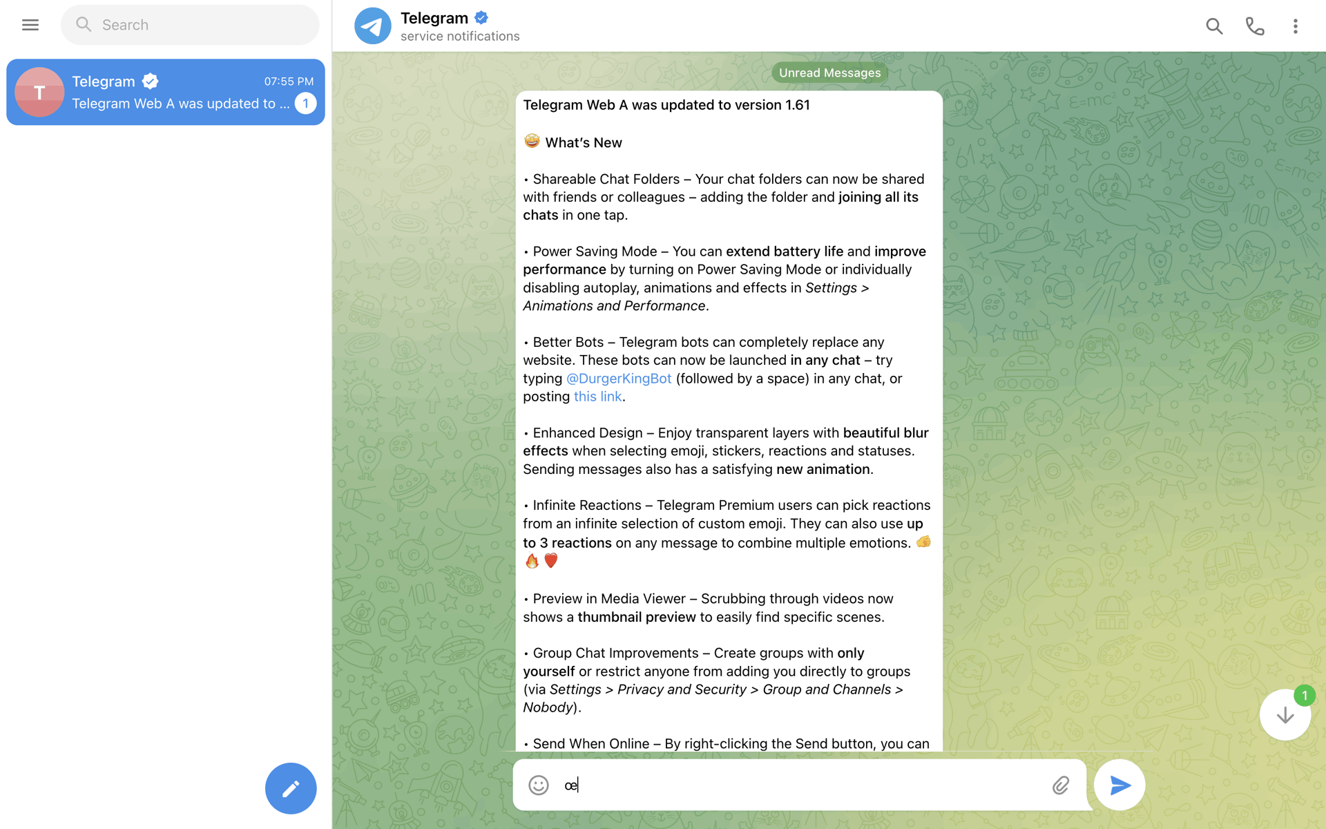 Telegram Web Social Networking interface screenshot 20