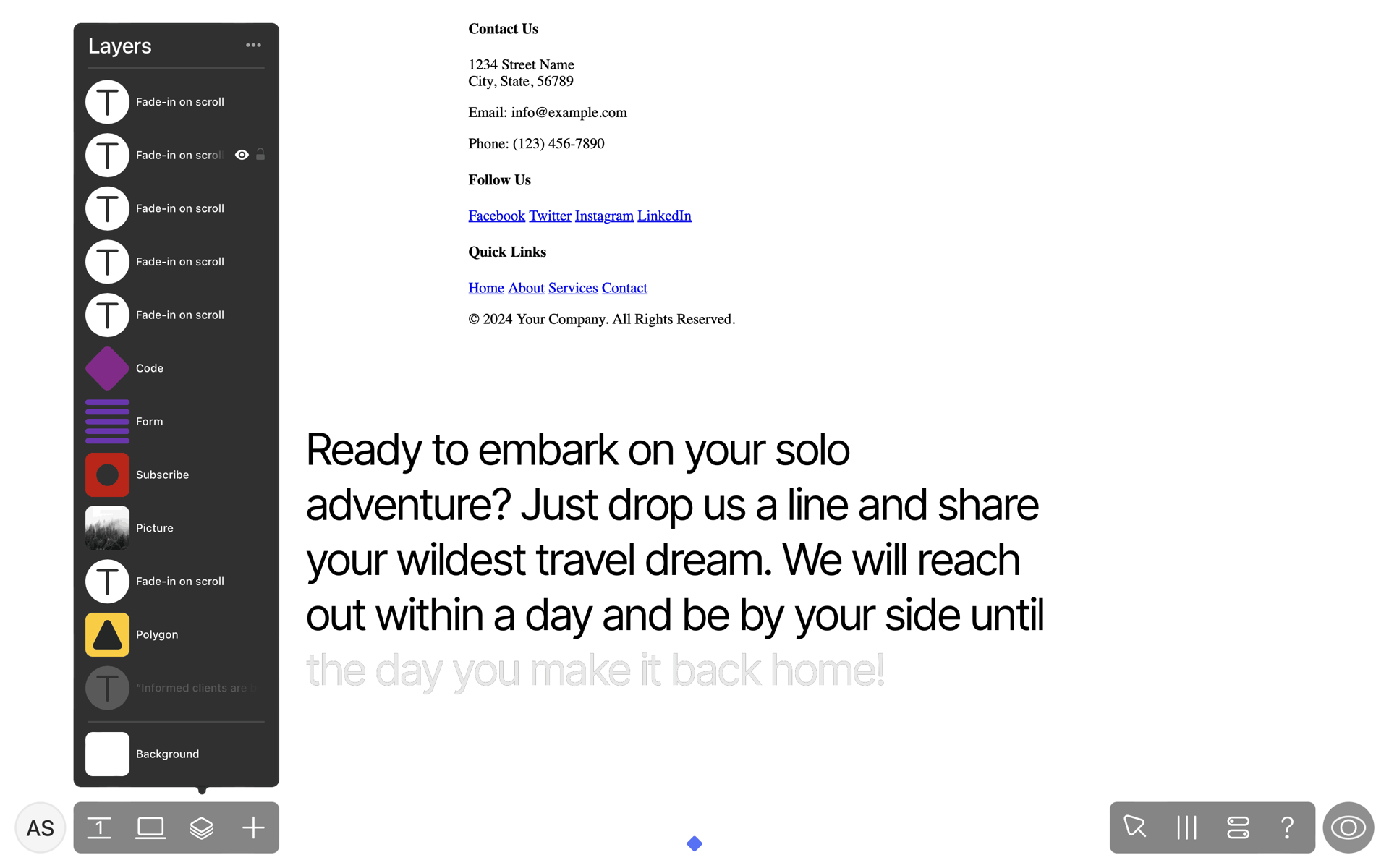 Readymag Web Business interface screenshot 21