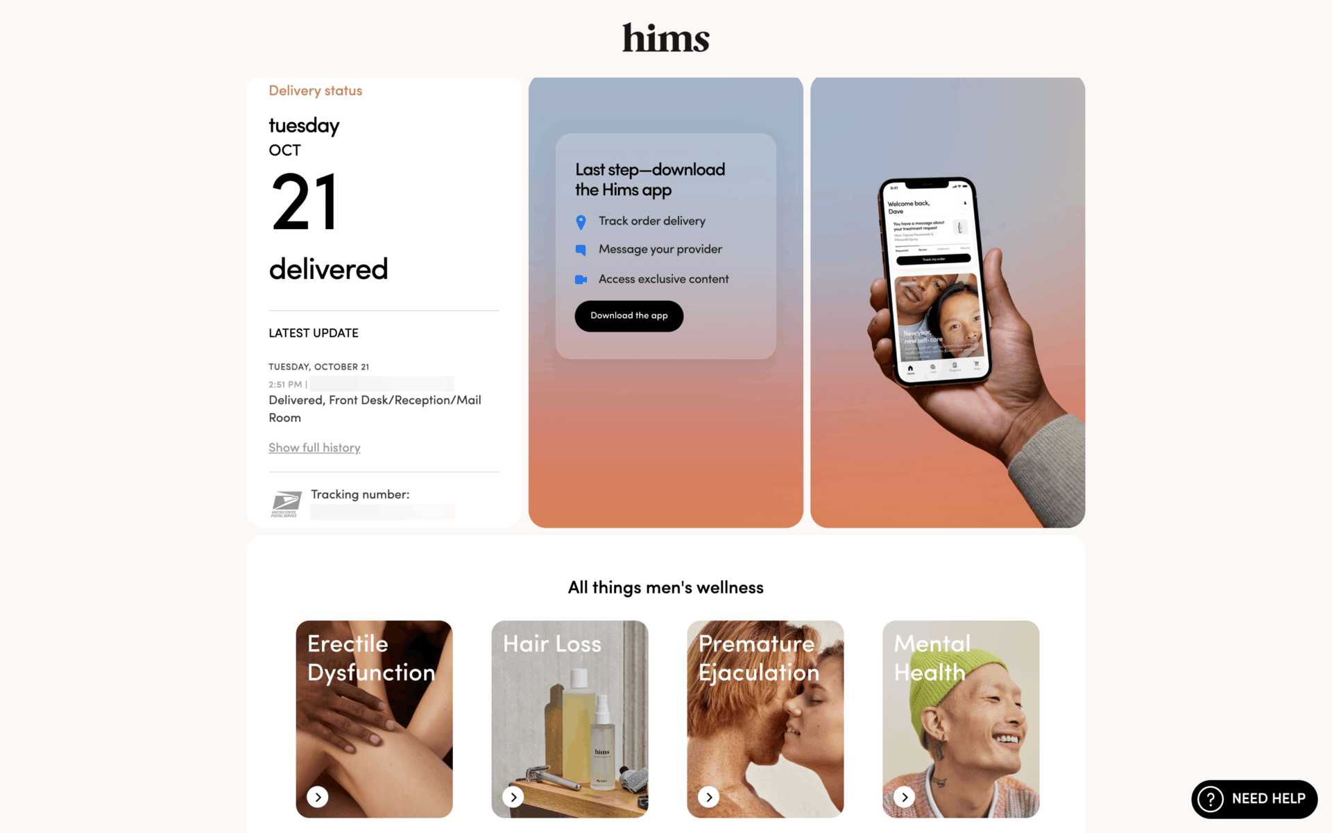 Hers Web Medical interface screenshot 5
