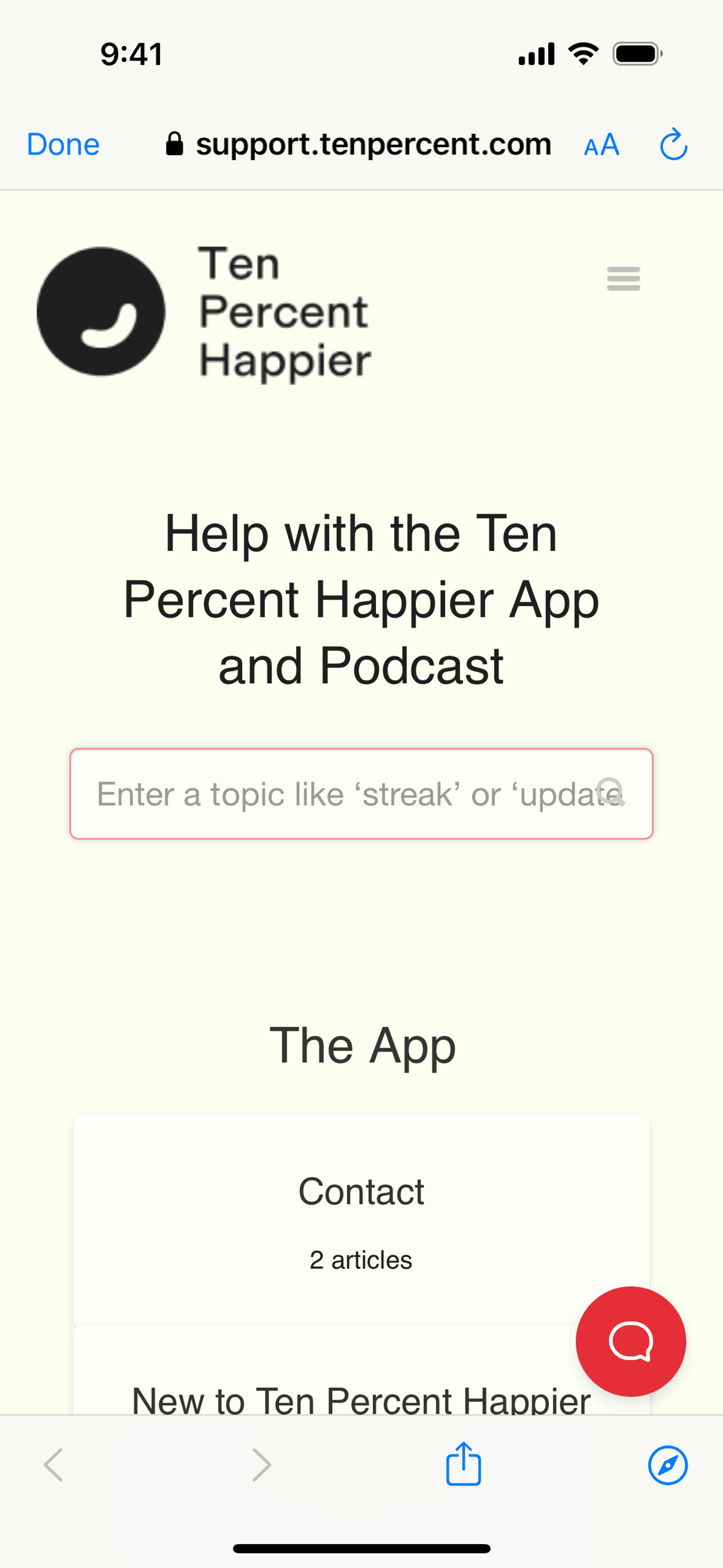 Ten Percent Happier iOS Health & Fitness interface screenshot 17
