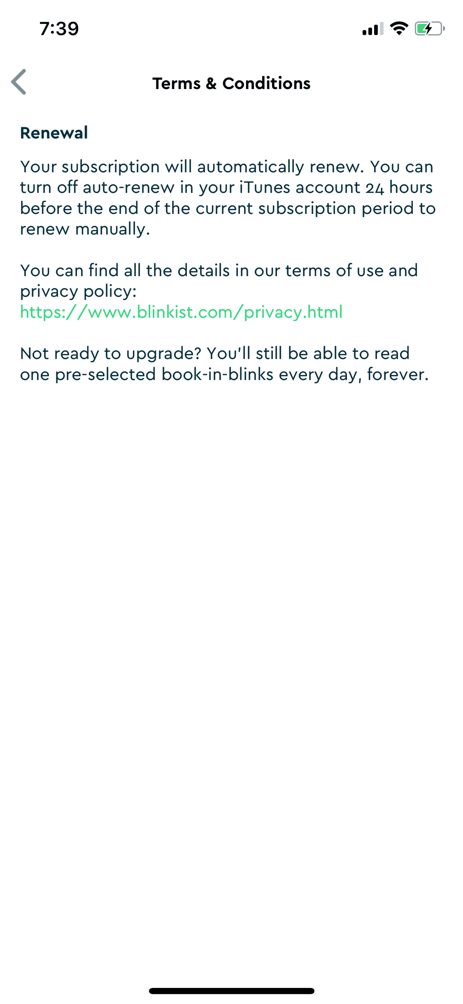 Blinkist iOS Education interface screenshot 11