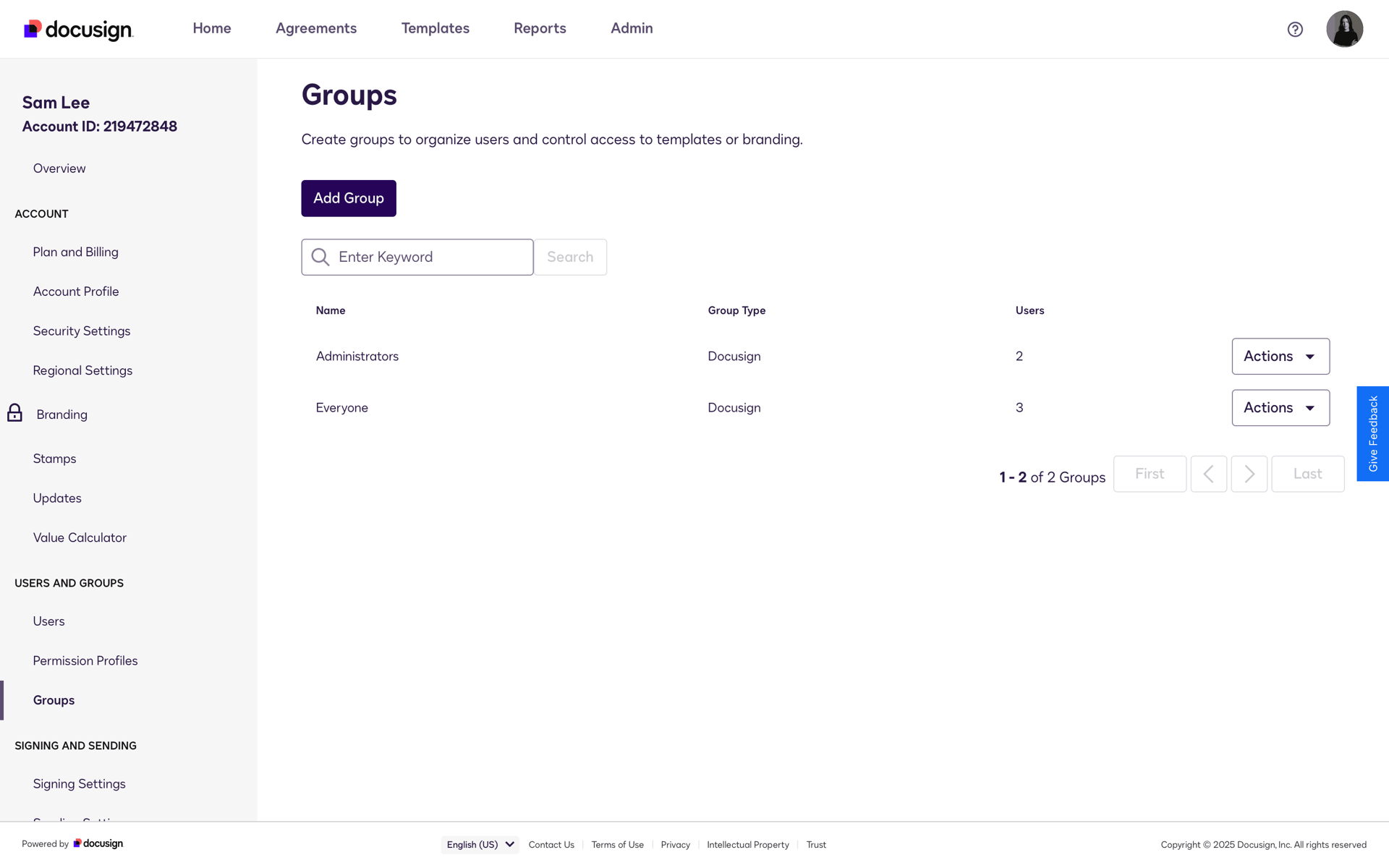 Docusign Web Business interface screenshot 4