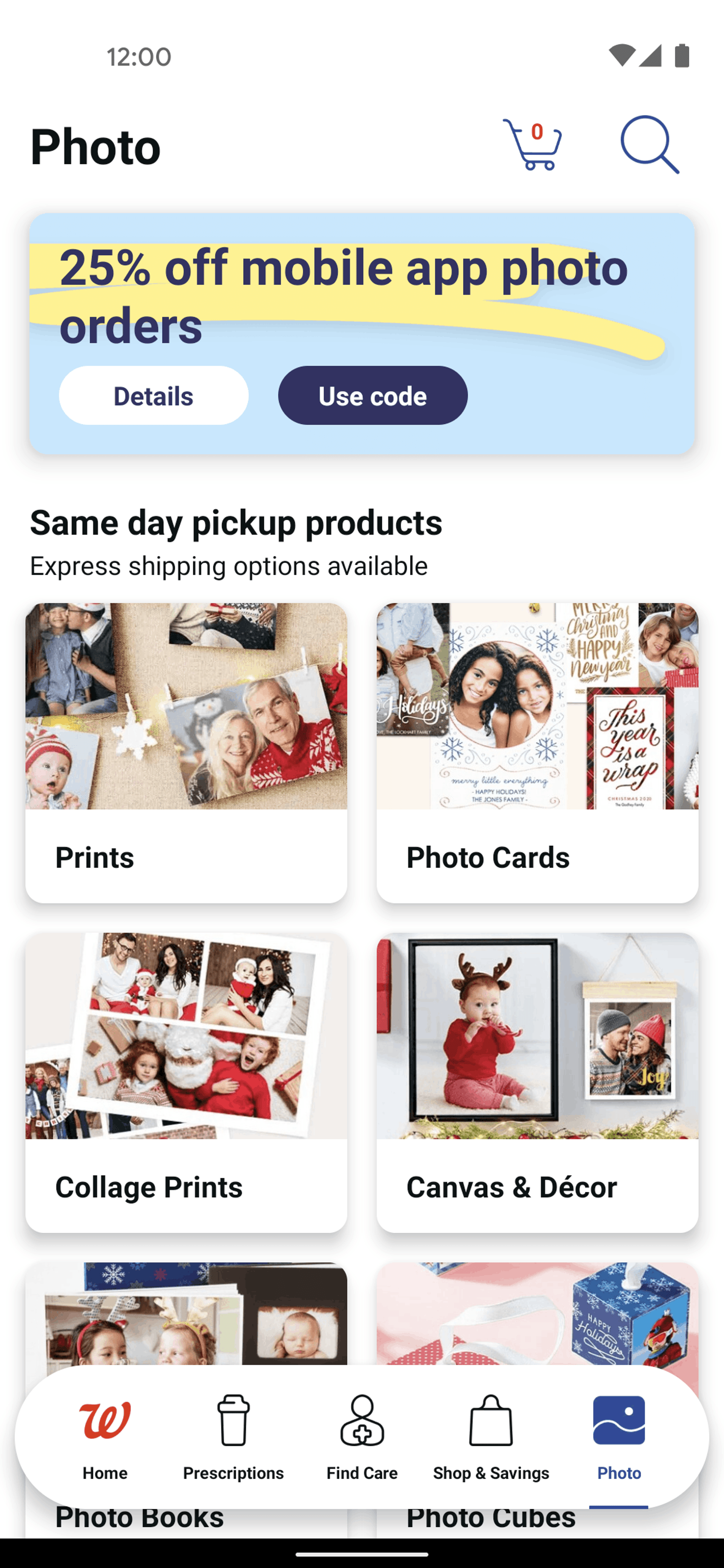 Walgreens Android Shopping interface screenshot 2