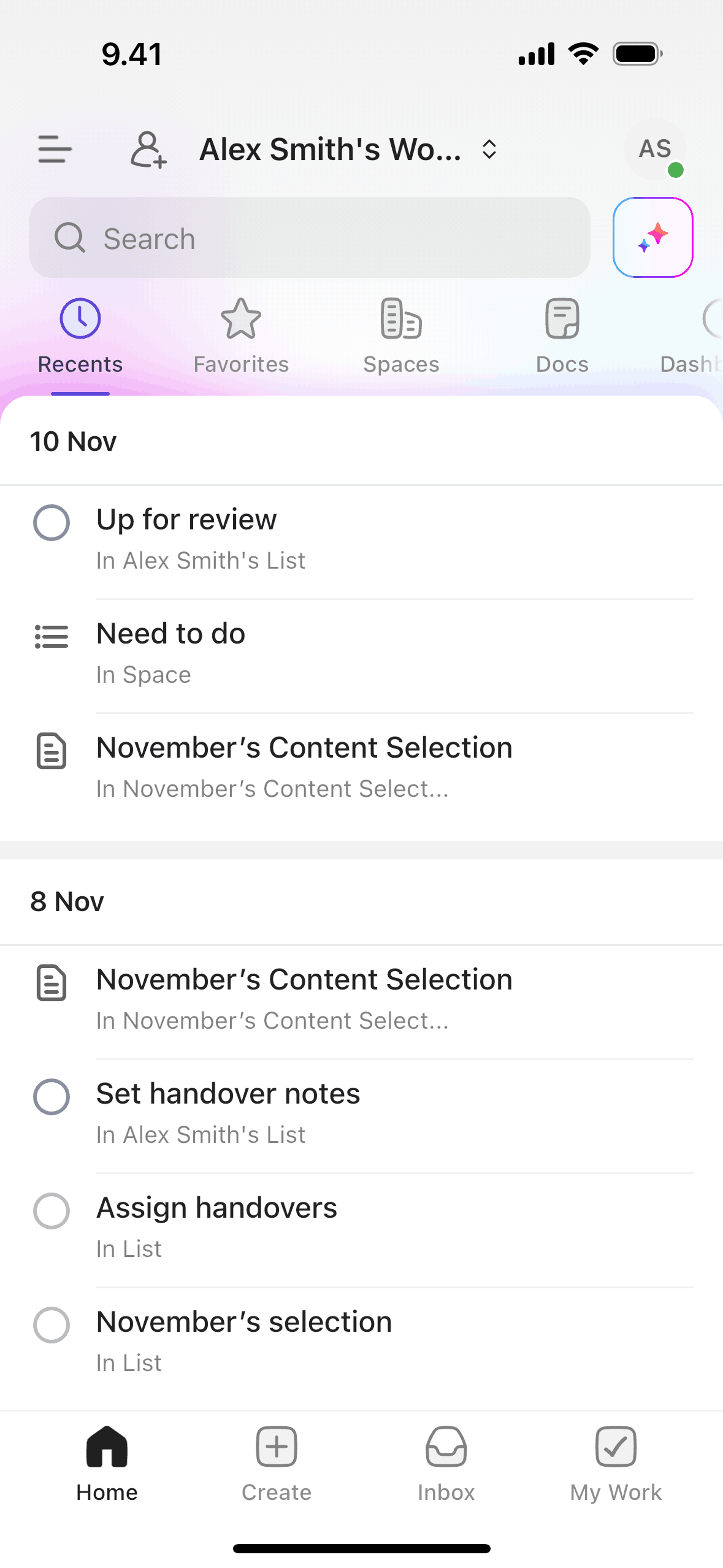 ClickUp iOS Productivity interface screenshot 17