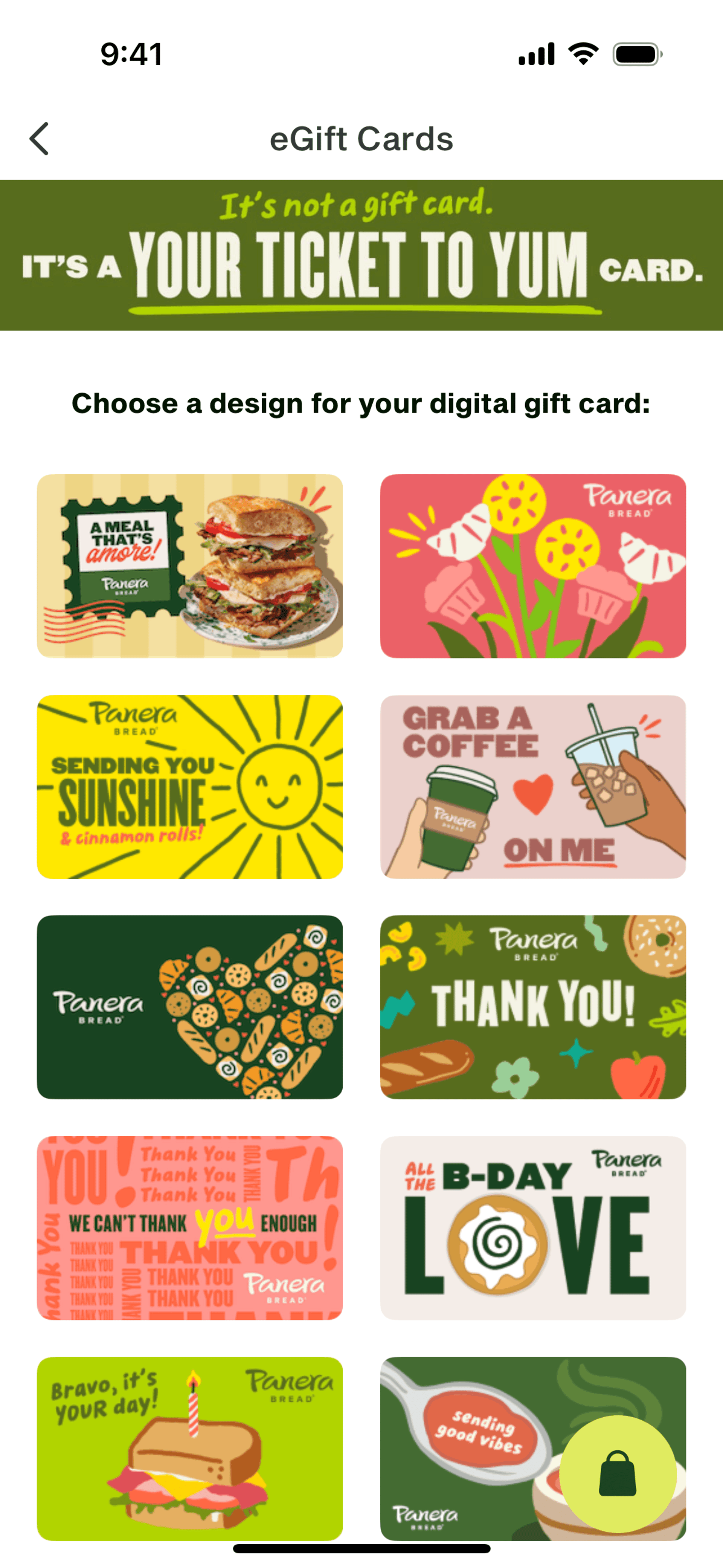 Panera Bread iOS Food & Drink interface screenshot 12
