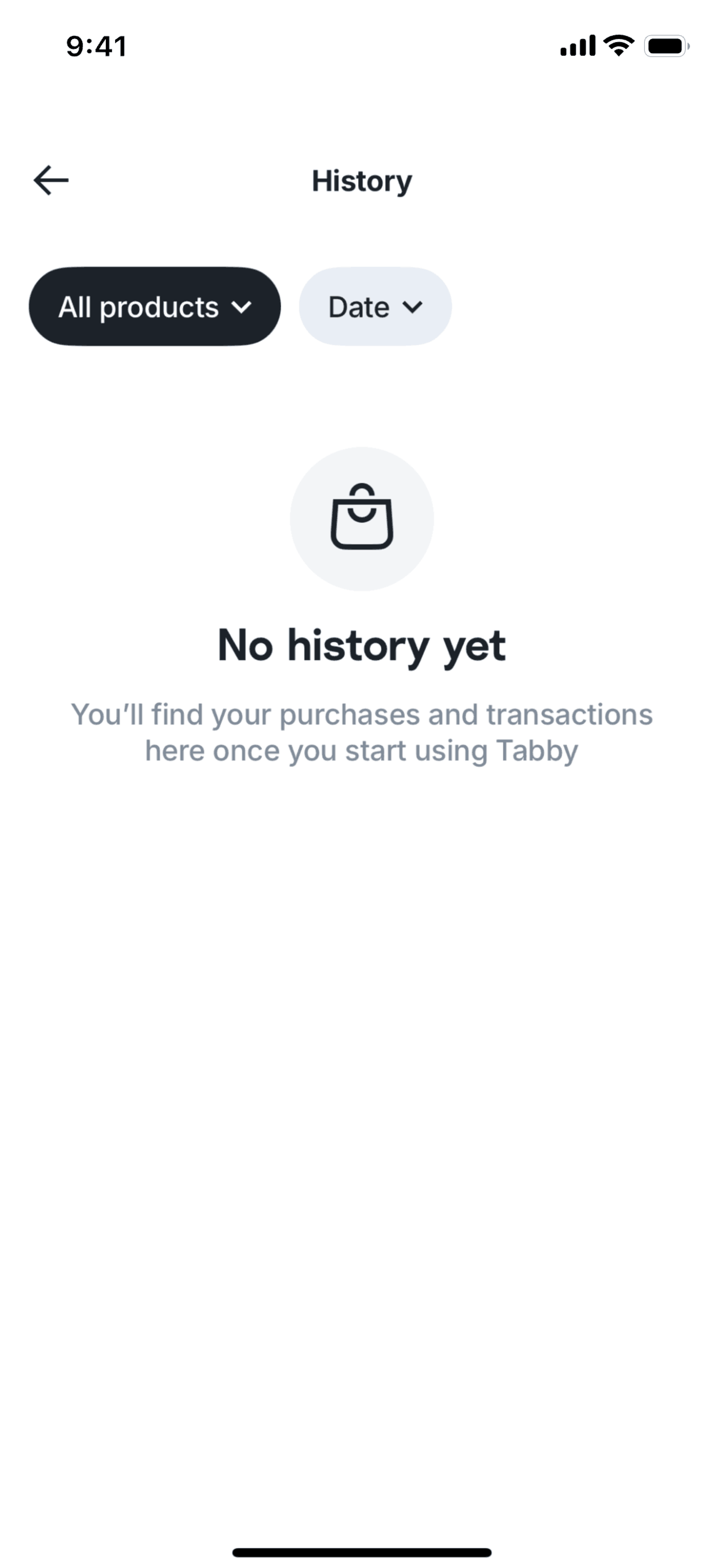 Tabby iOS Finance interface screenshot 8