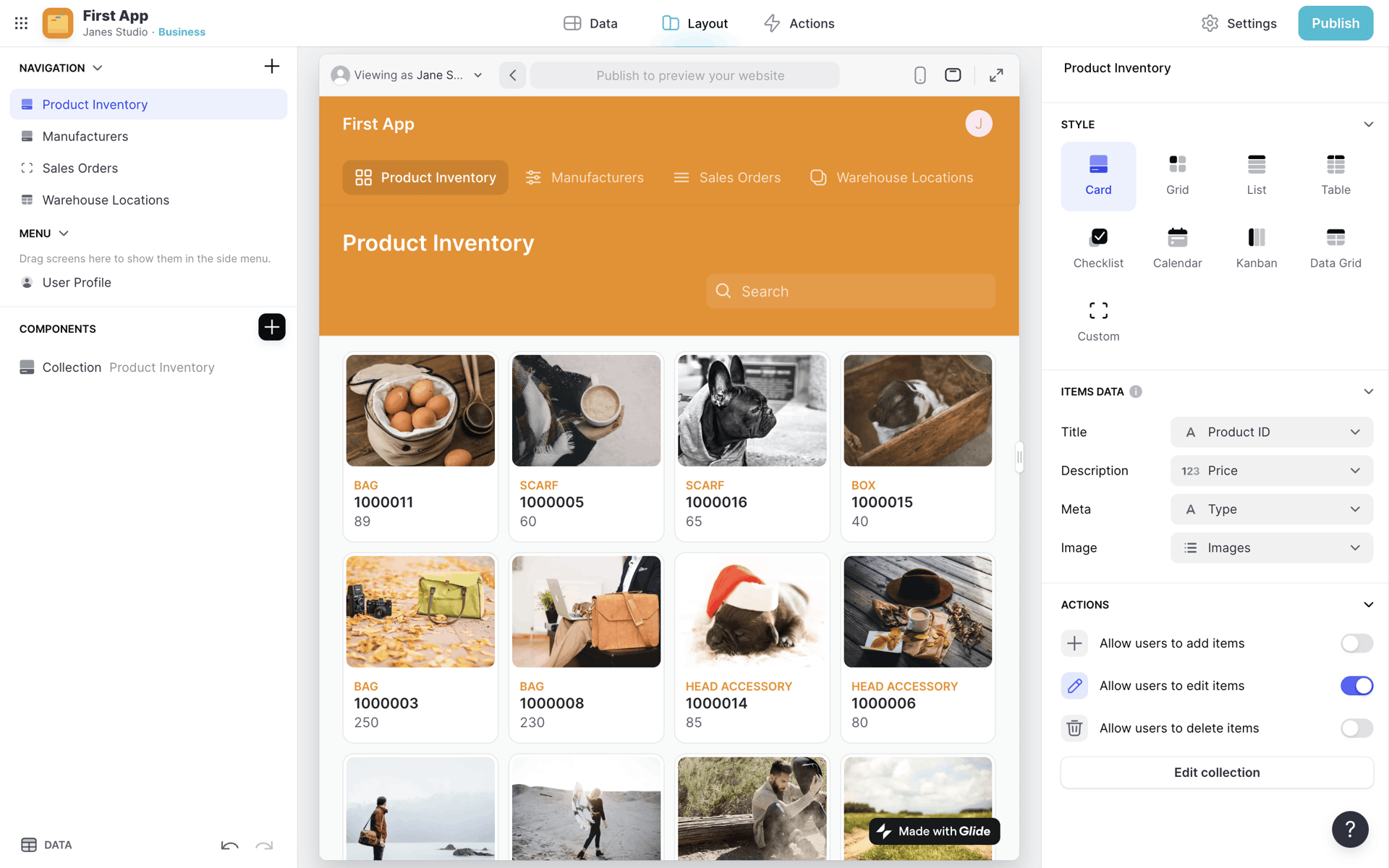Glide Web Developer Tools interface screenshot 13