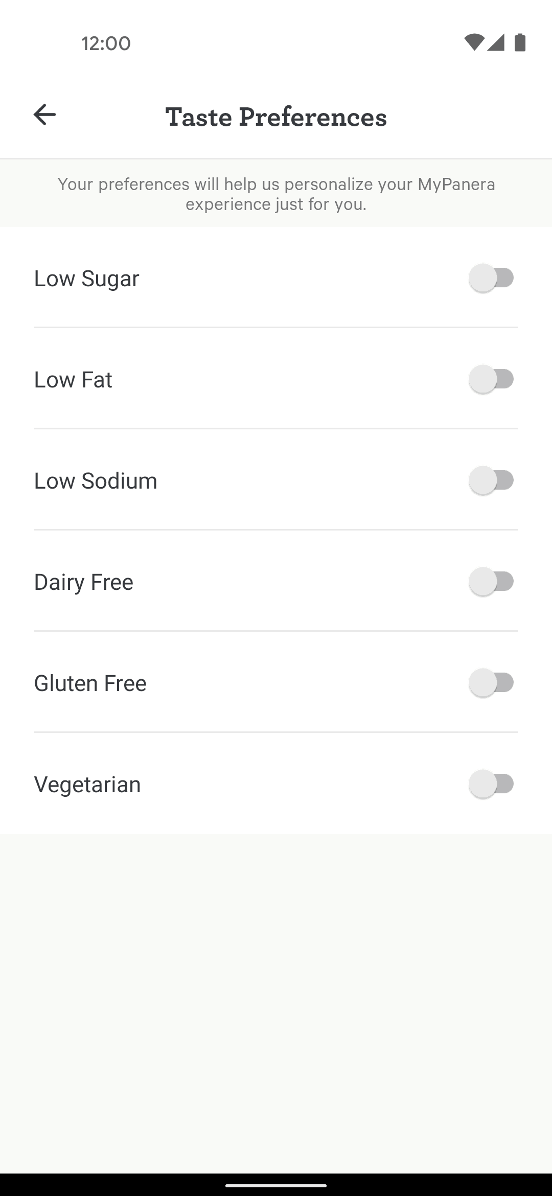 Panera Bread Android Food & Drink interface screenshot 23