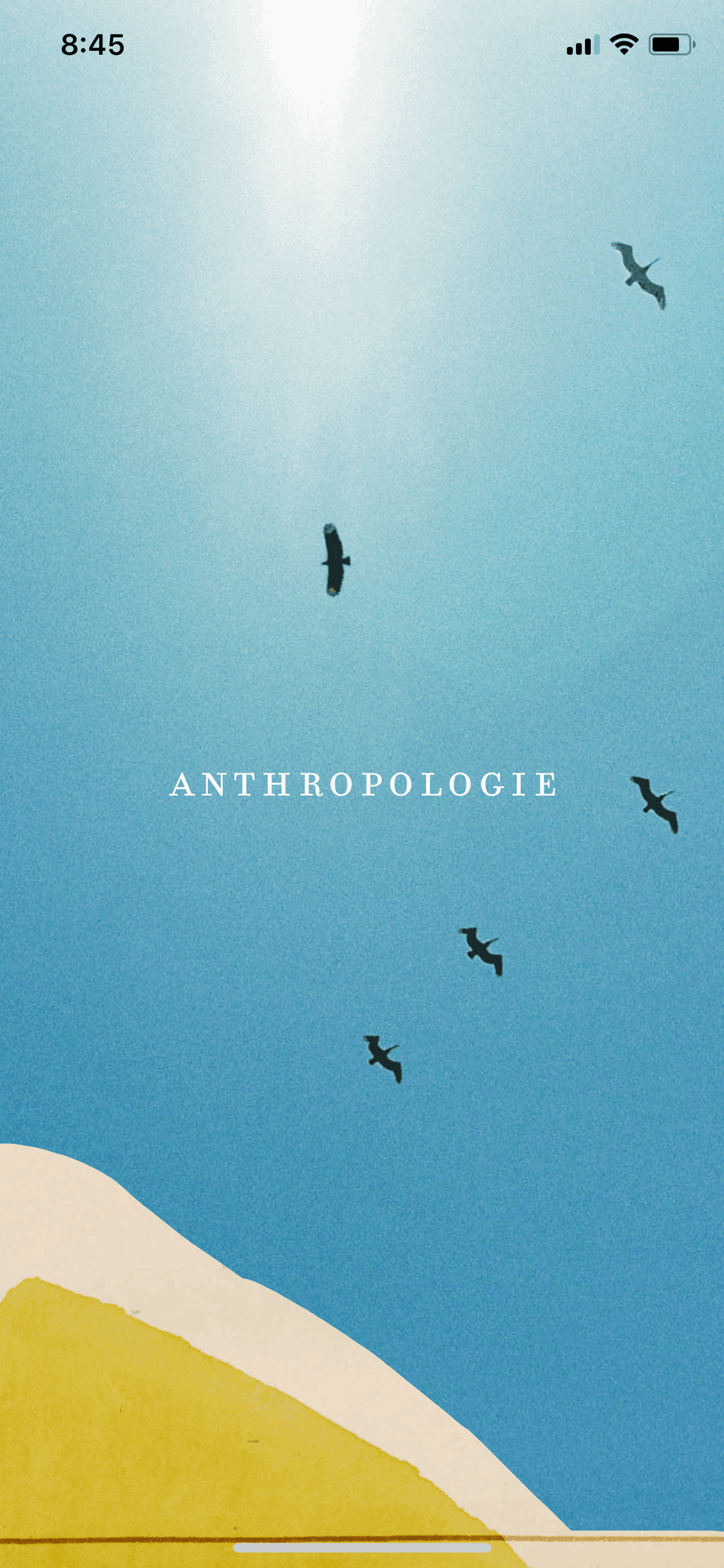 Anthropologie iOS Shopping interface screenshot 1
