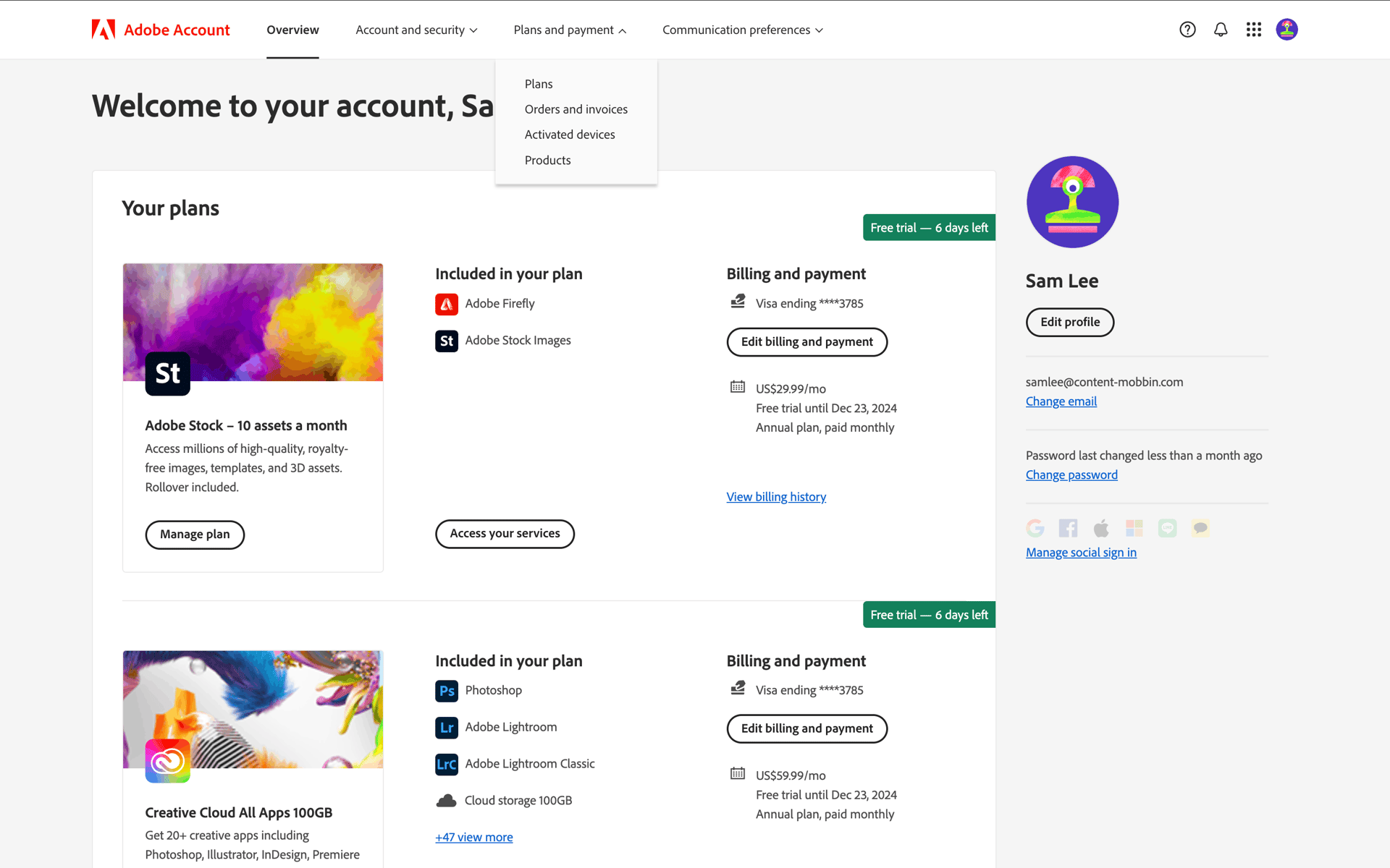 Adobe Web Business interface screenshot 19