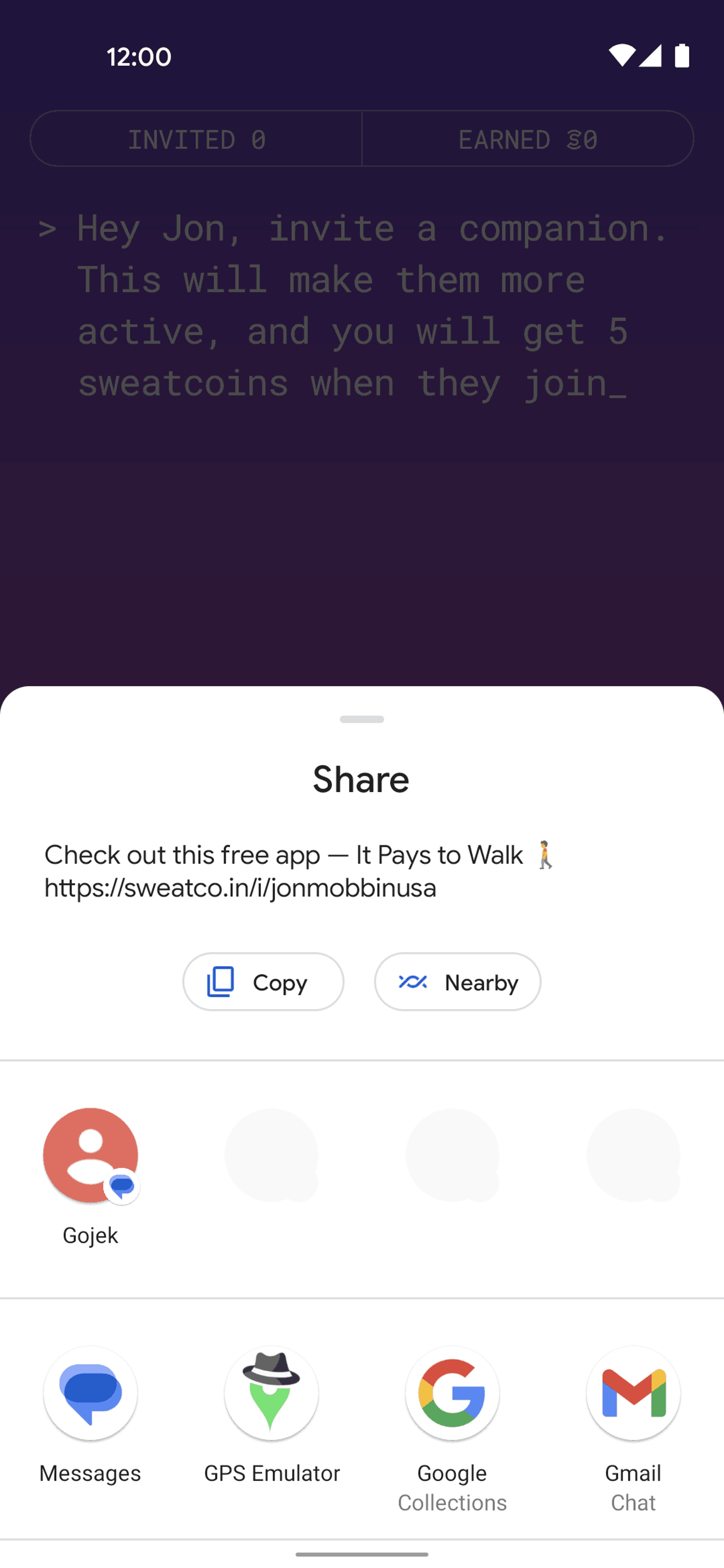 Sweatcoin Android Health & Fitness interface screenshot 19