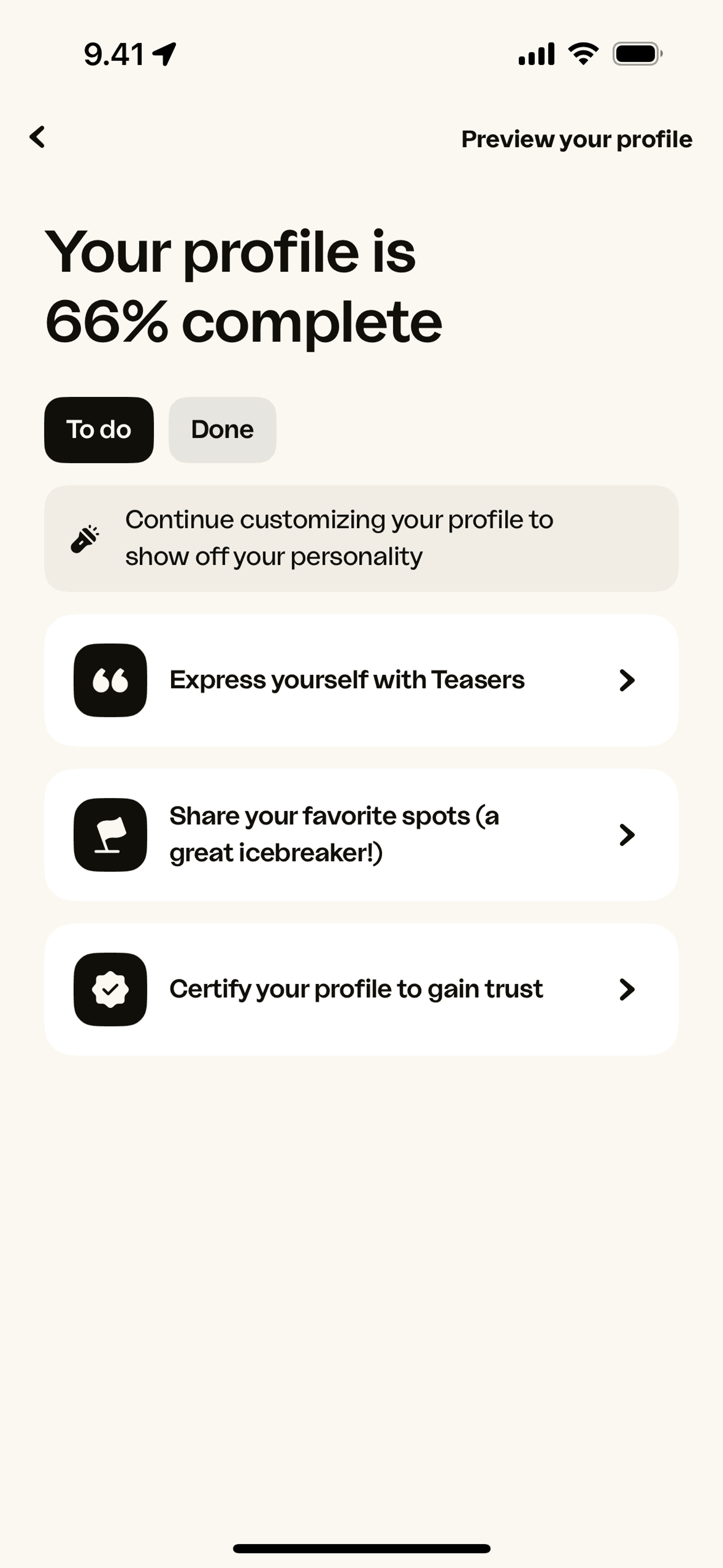 happn iOS Lifestyle interface screenshot 16