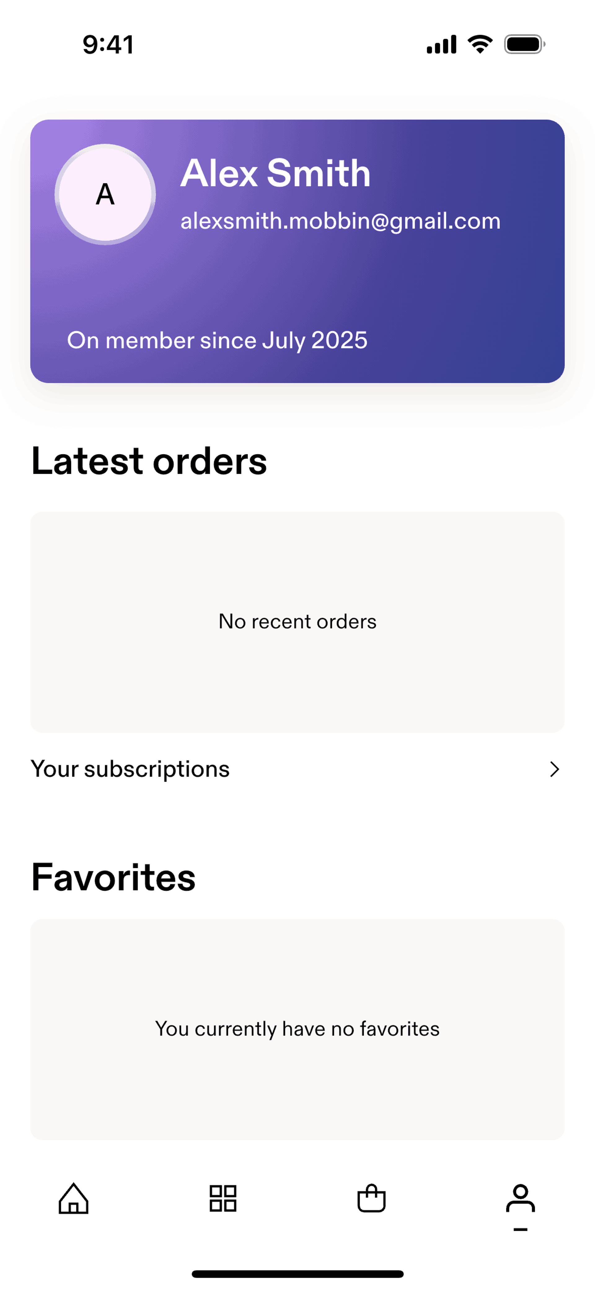 Profile on On (ios) screen 2
