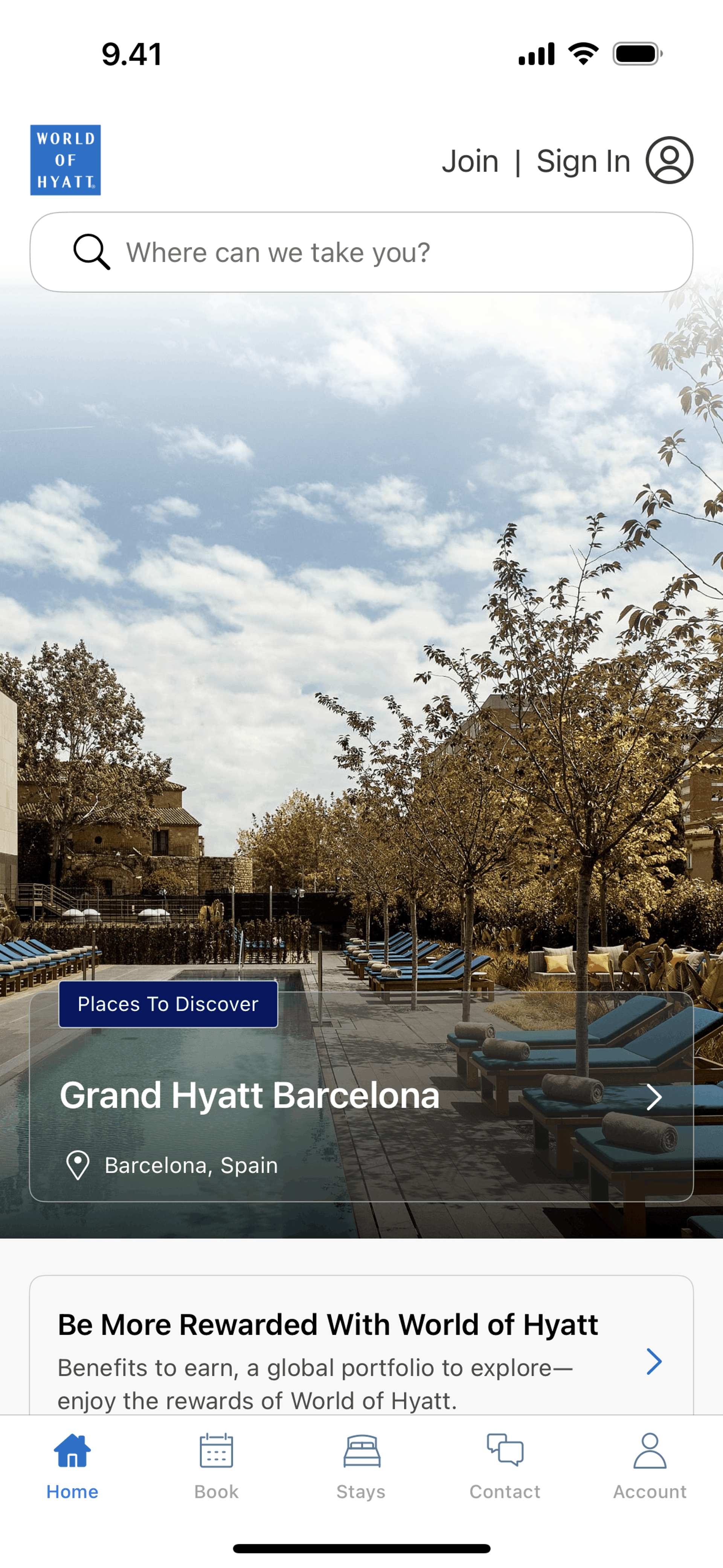 World of Hyatt iOS Travel & Transportation interface screenshot 3