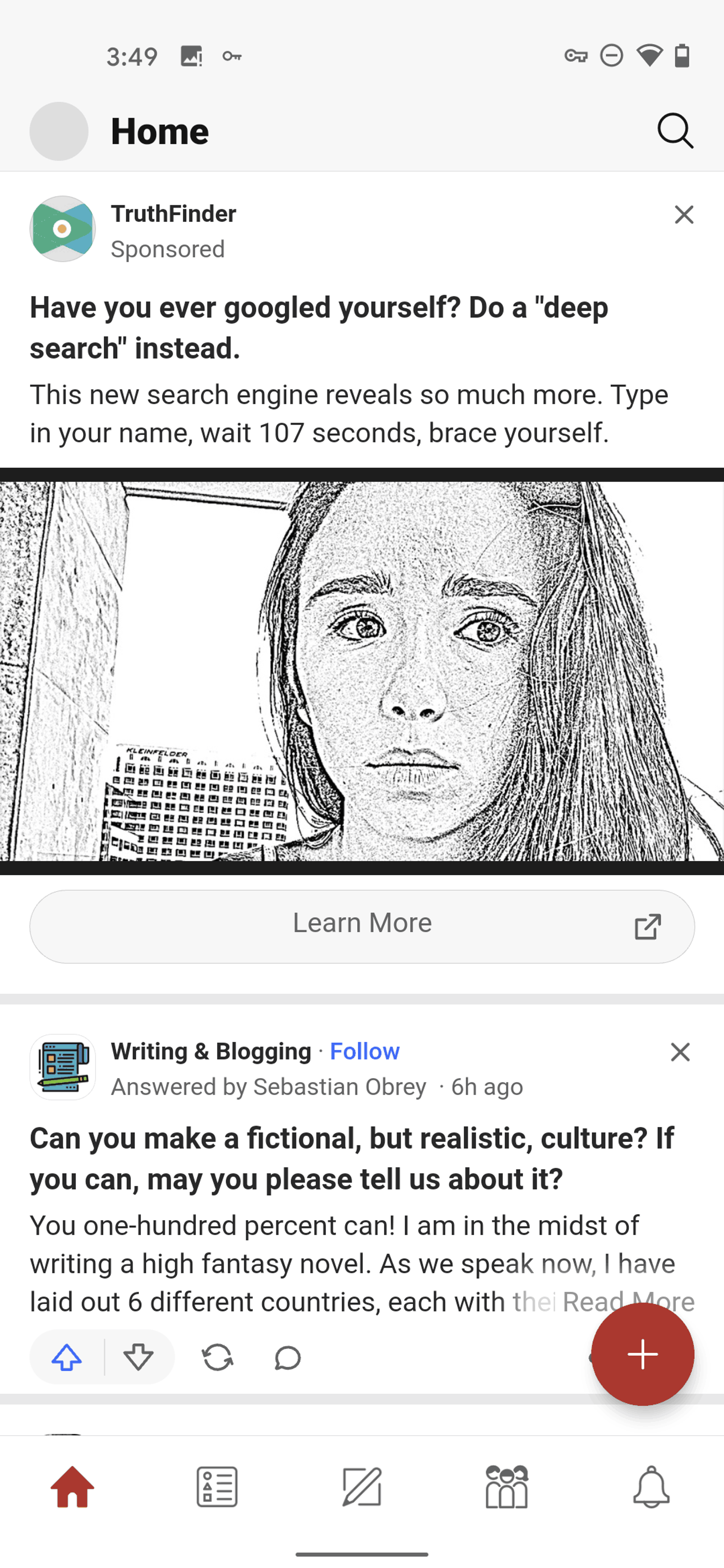Quora Android News interface screenshot 17