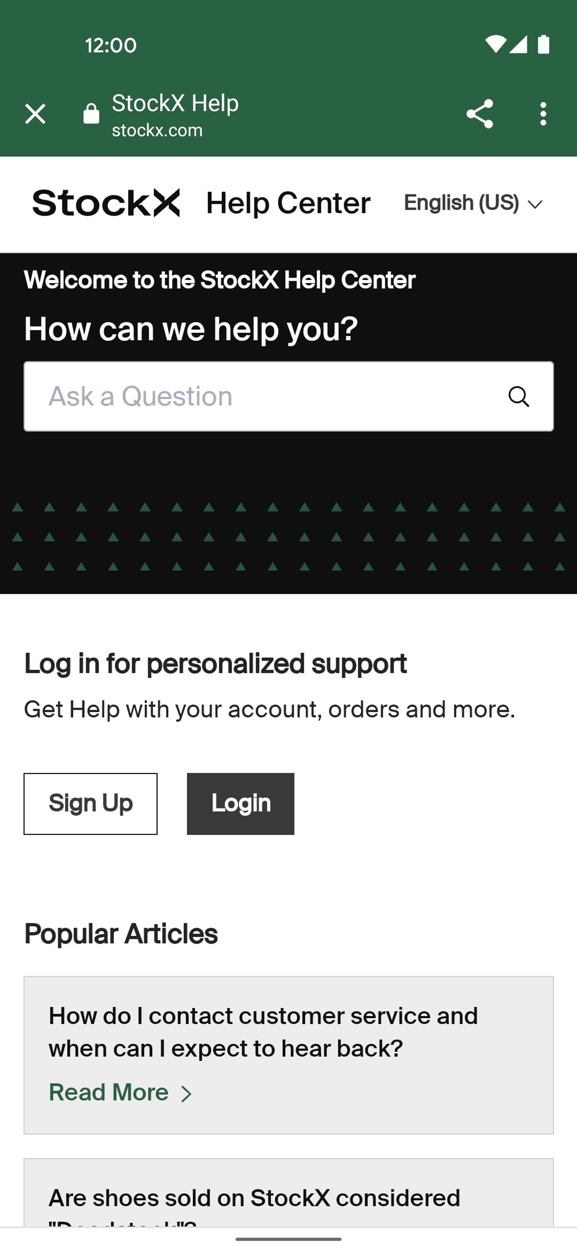 StockX Android Shopping interface screenshot 19