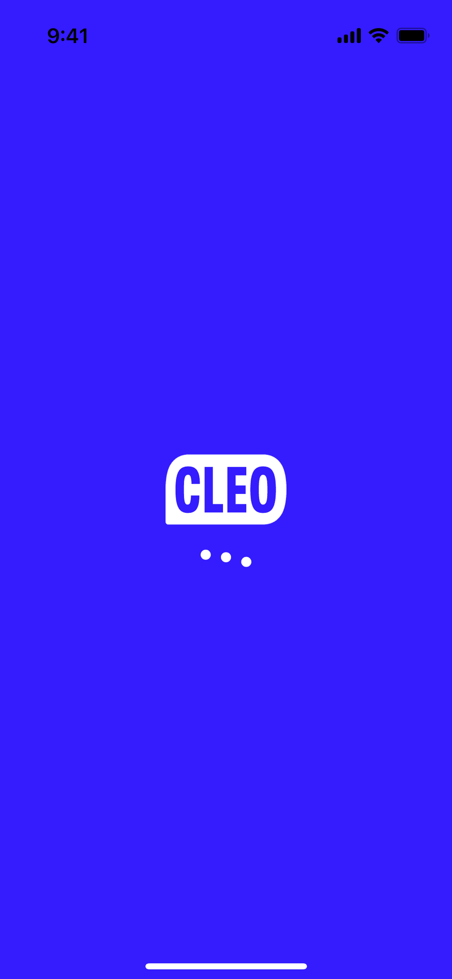 Cleo iOS Finance interface screenshot 1