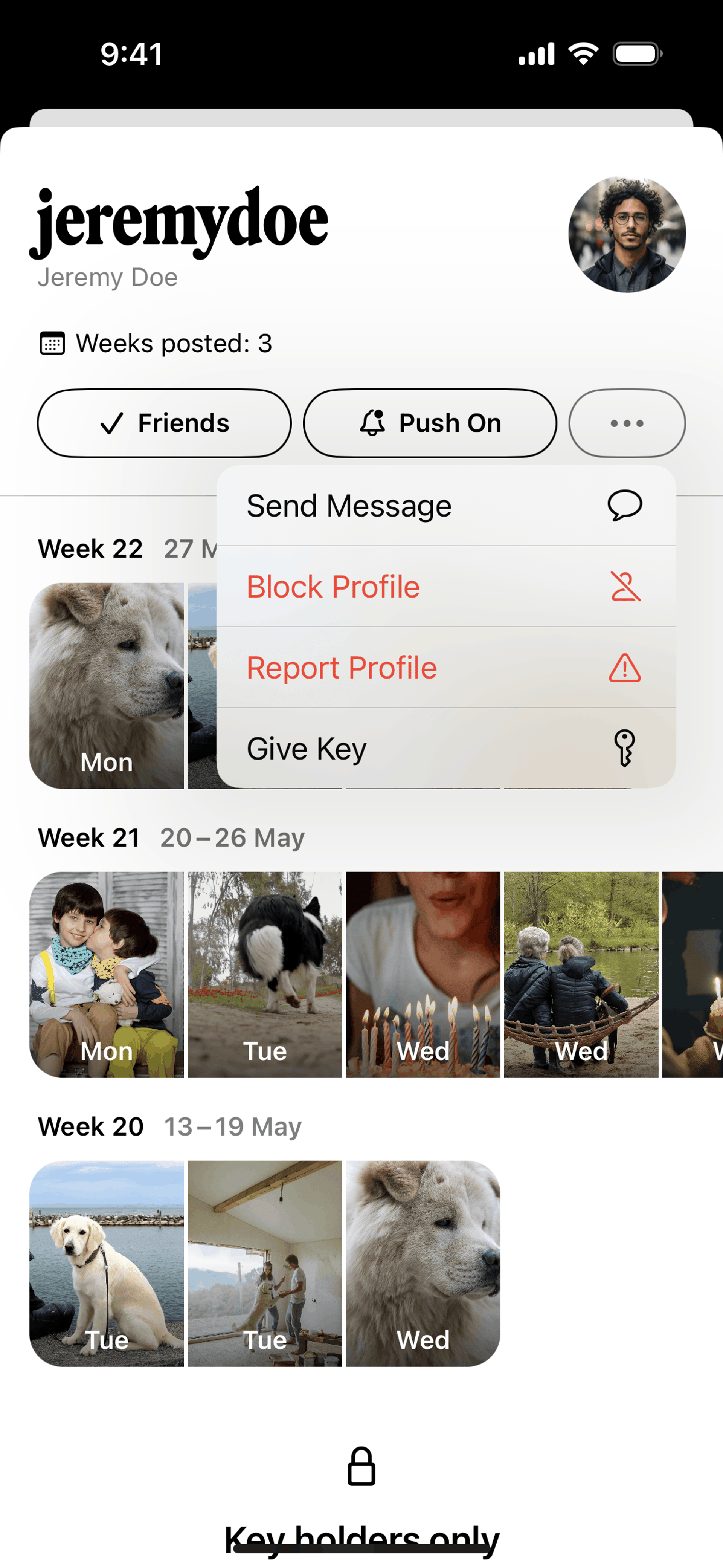 Retro iOS Social Networking interface screenshot 20