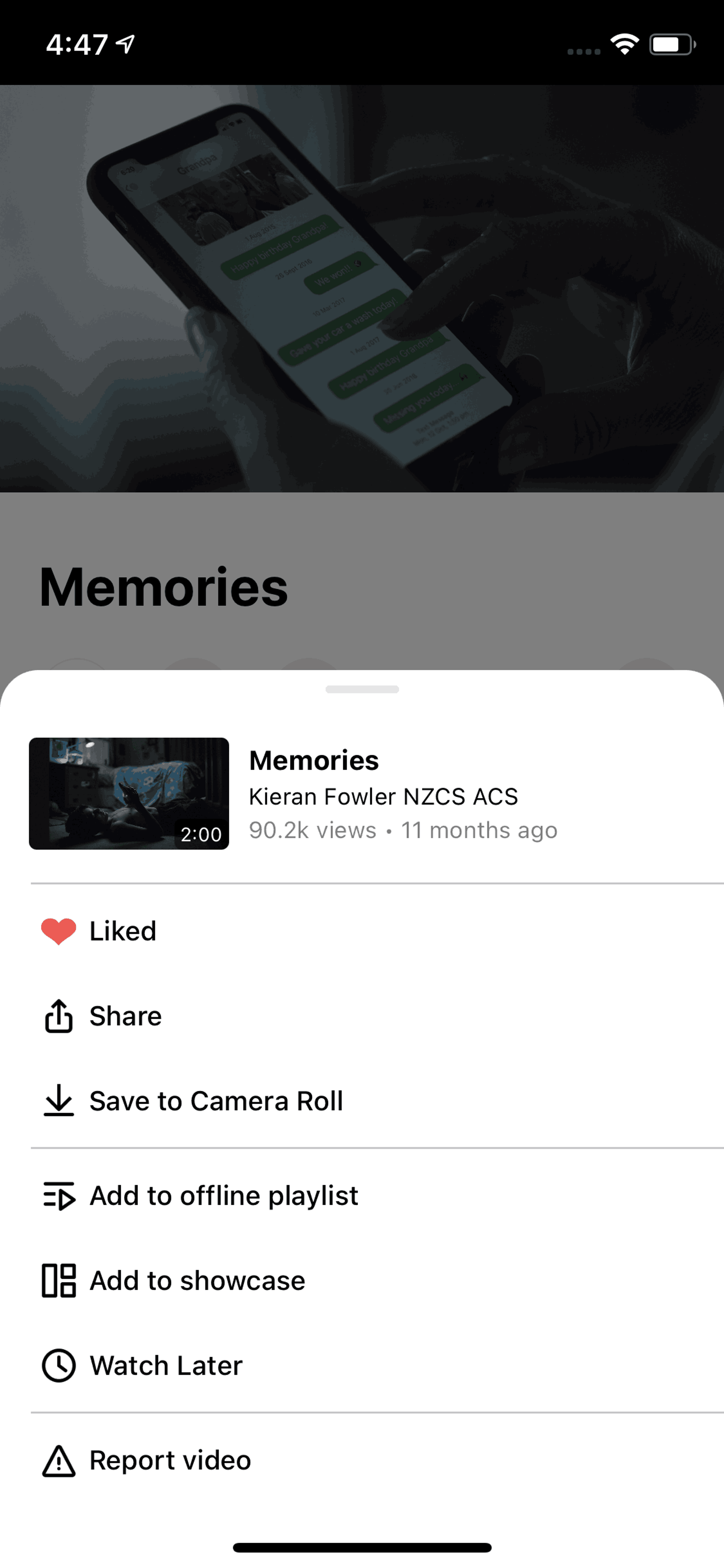 Vimeo iOS Photo & Video interface screenshot 5