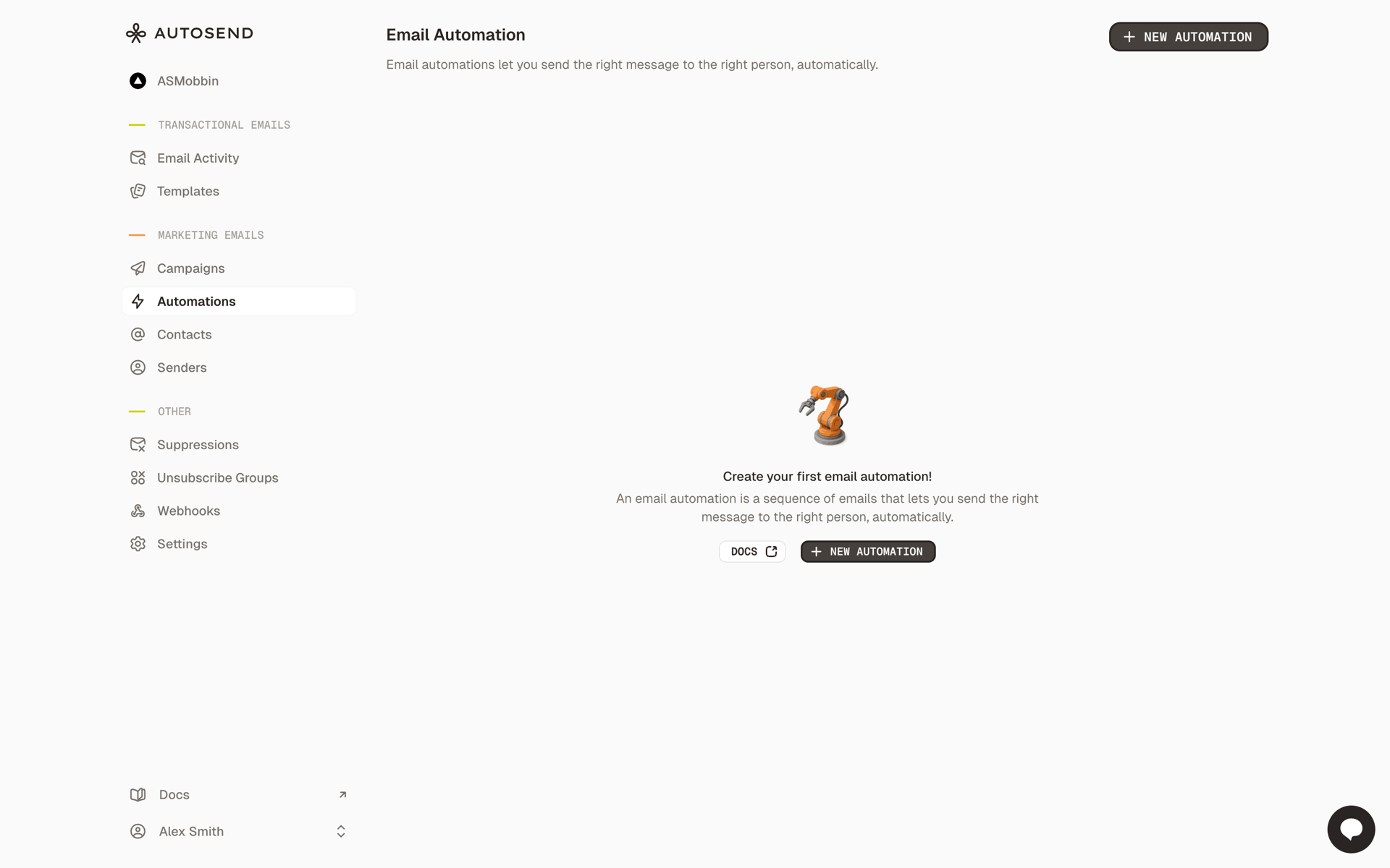 AutoSend Web automated messaging interface screenshot 6